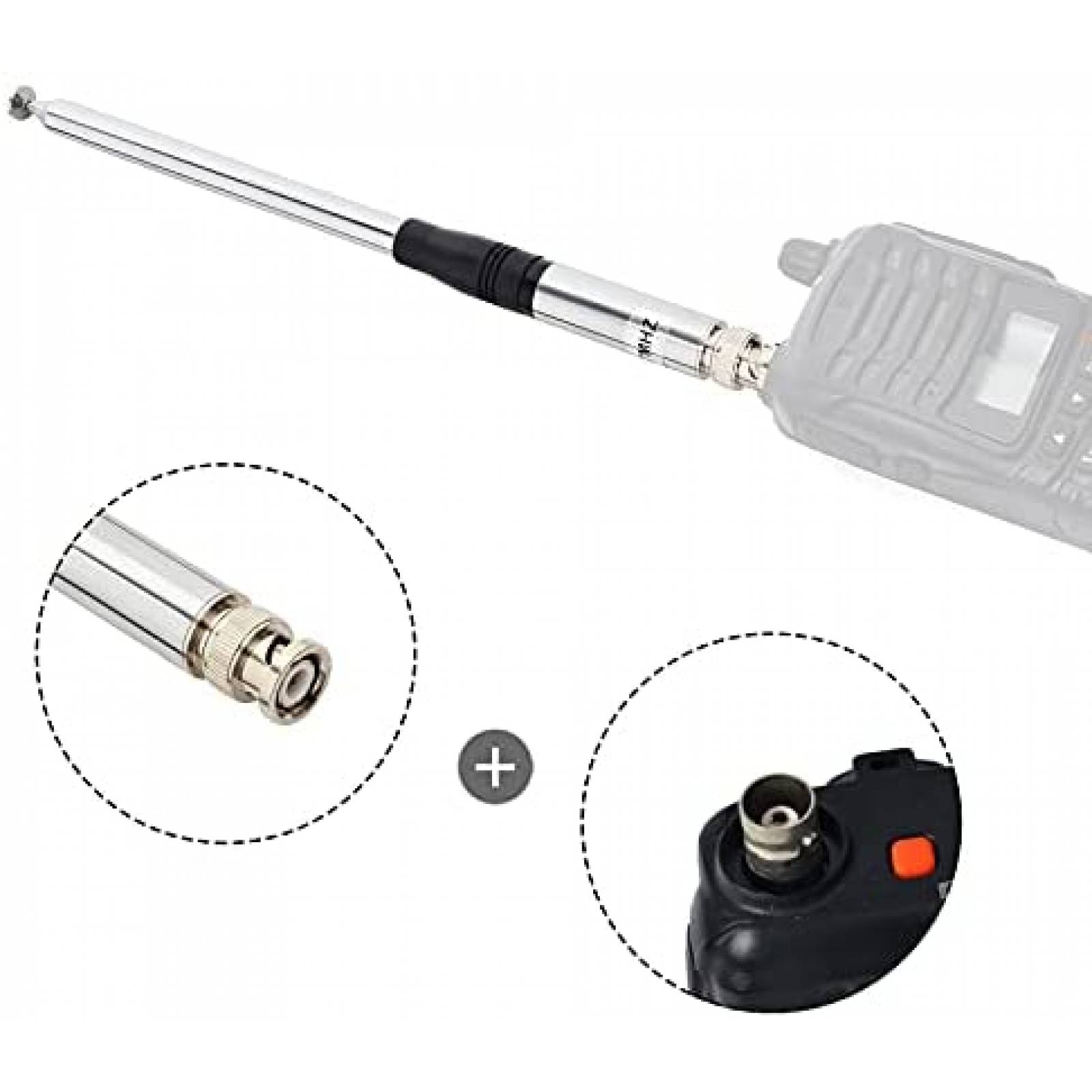 Antena para Radio UAYESOK 27MHz CB de 50 Ohm -Plata