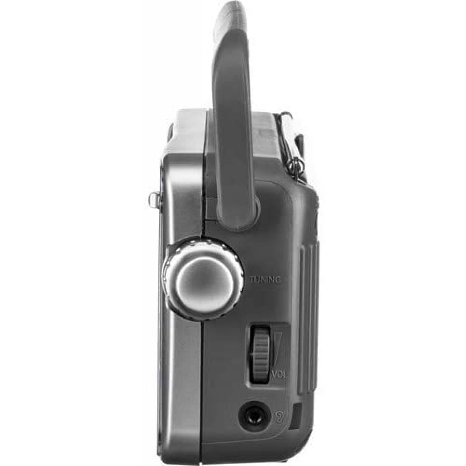 Radio Portatil CRYSTAL FLASH AM/FM de 4 Baterias AA -Gris