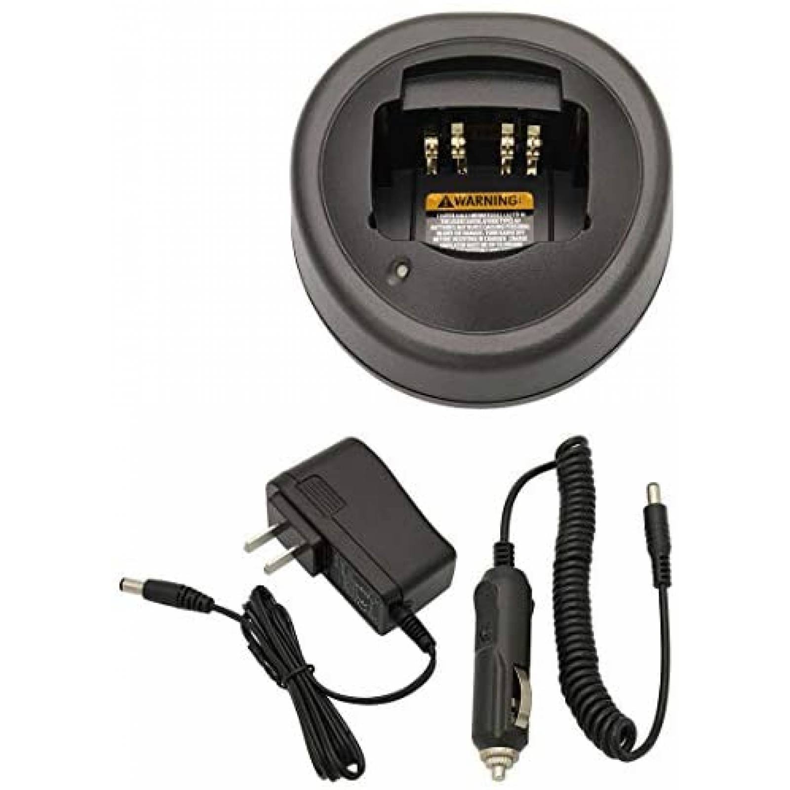 Paquete Cargador para Radio Motorola Zkarabc DC 12V -Negro
