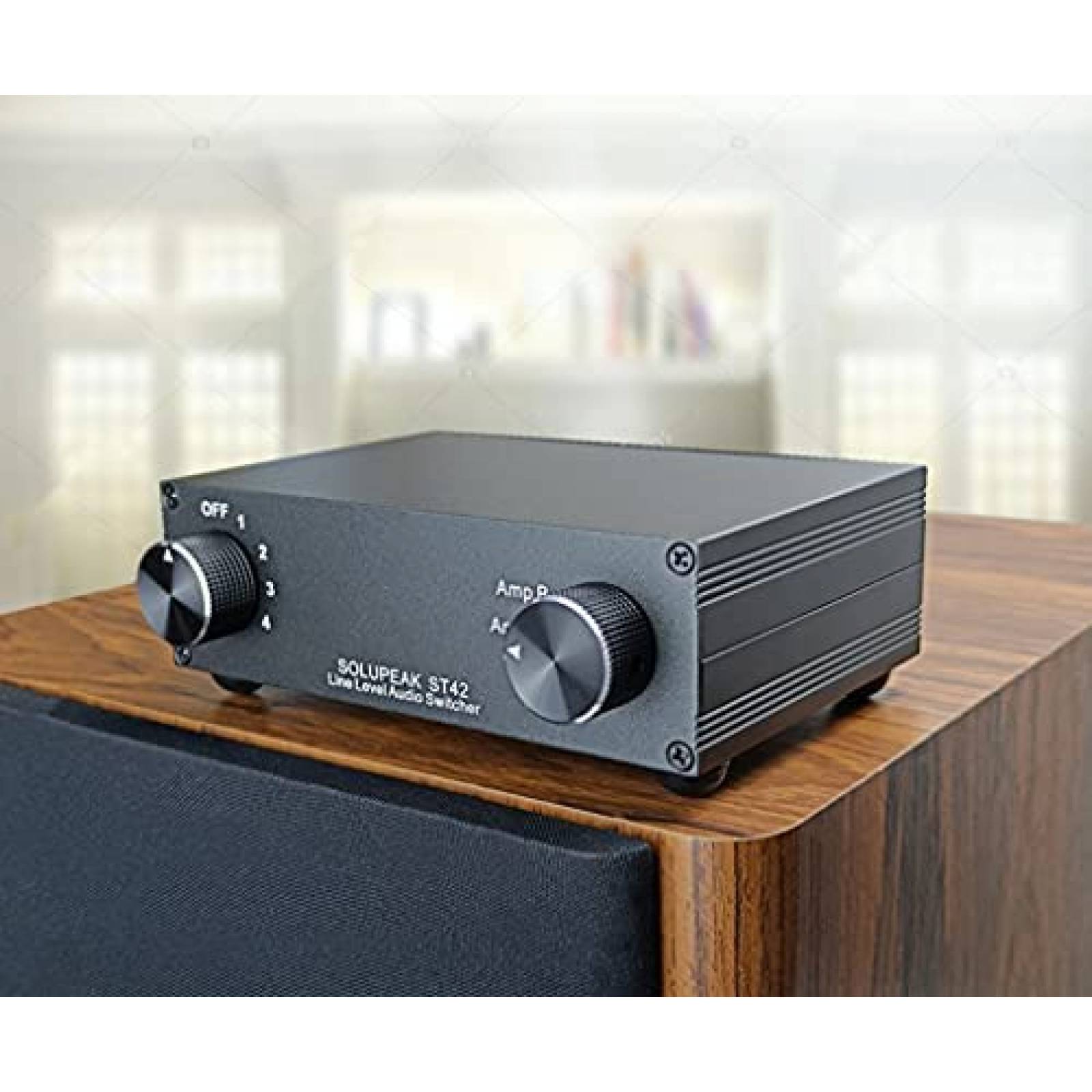 Switch audio SOLUPEAK ST42 Divisor RCA 4 caminos -Negro