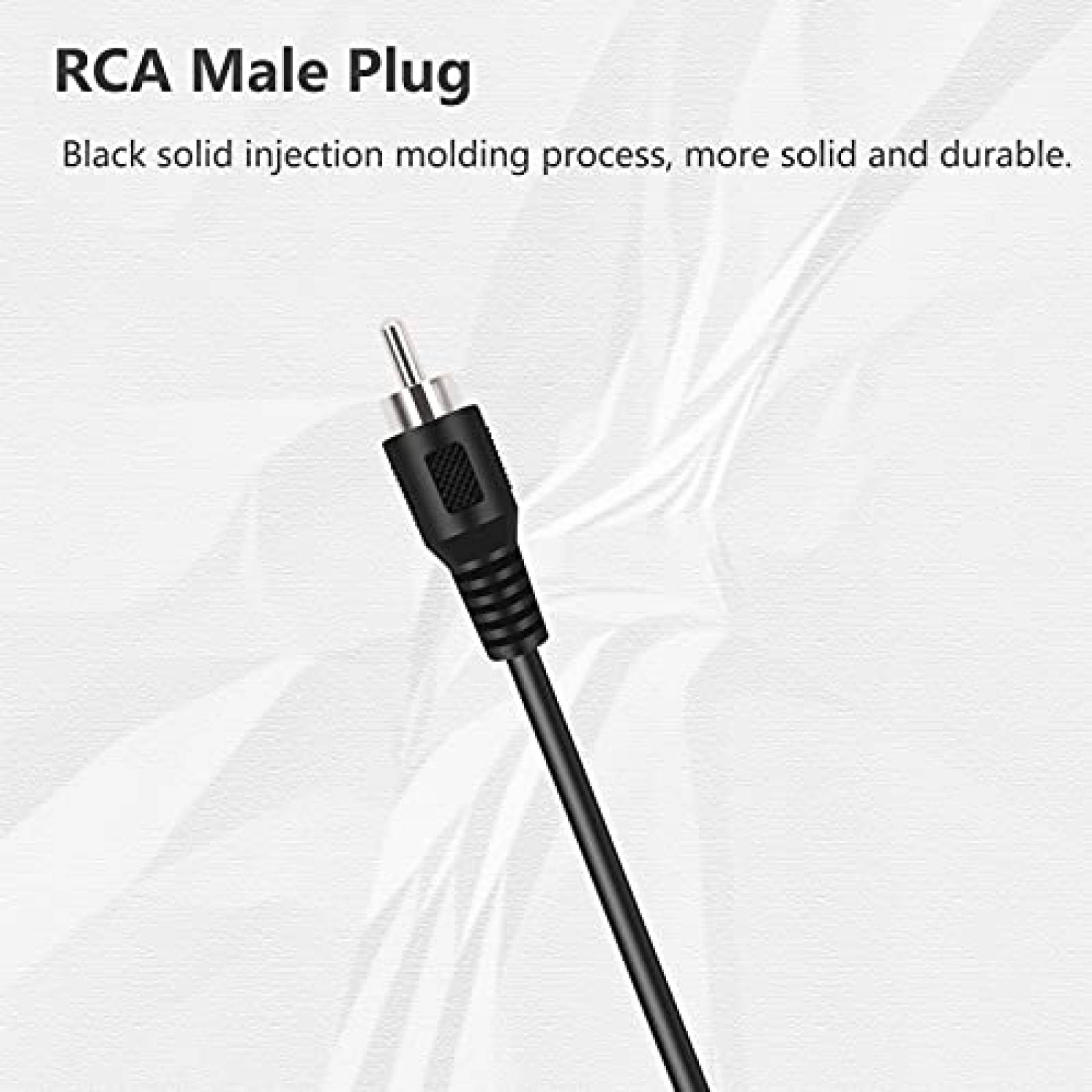 Pack cable de audio RCA a bocina Bolvek x2 6ft -Negro