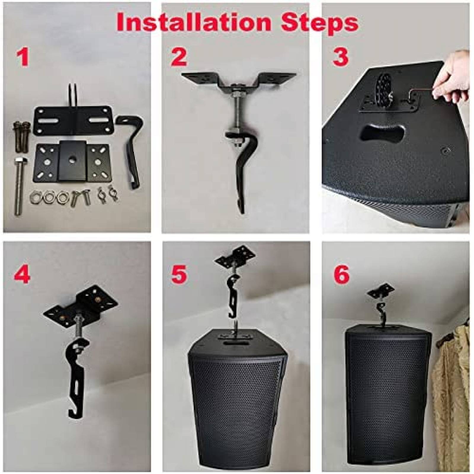 Soporte para Bocinas Howonder SPS-506D de 90 2 Pzs -Negro