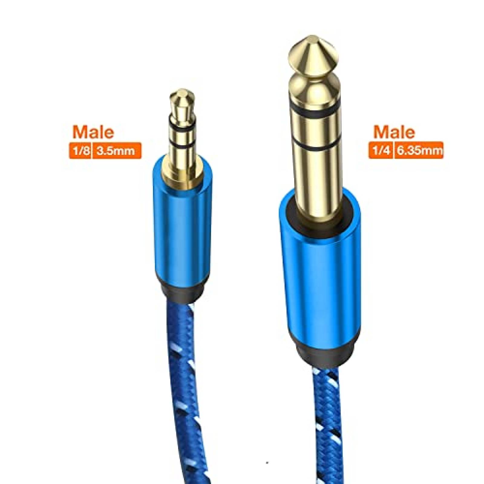 Cable de audio estereo WISYIFIL bidireccional TRS -Azul