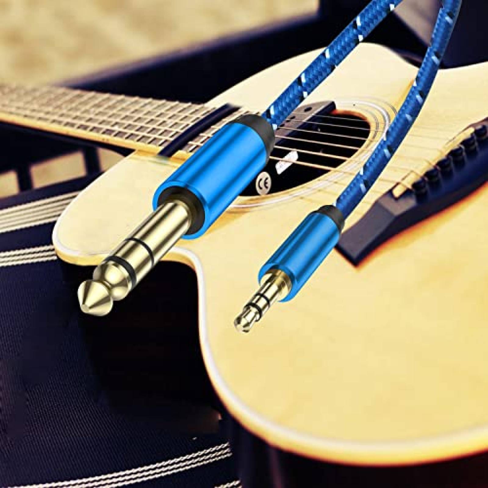 Cable de audio estereo WISYIFIL bidireccional TRS -Azul