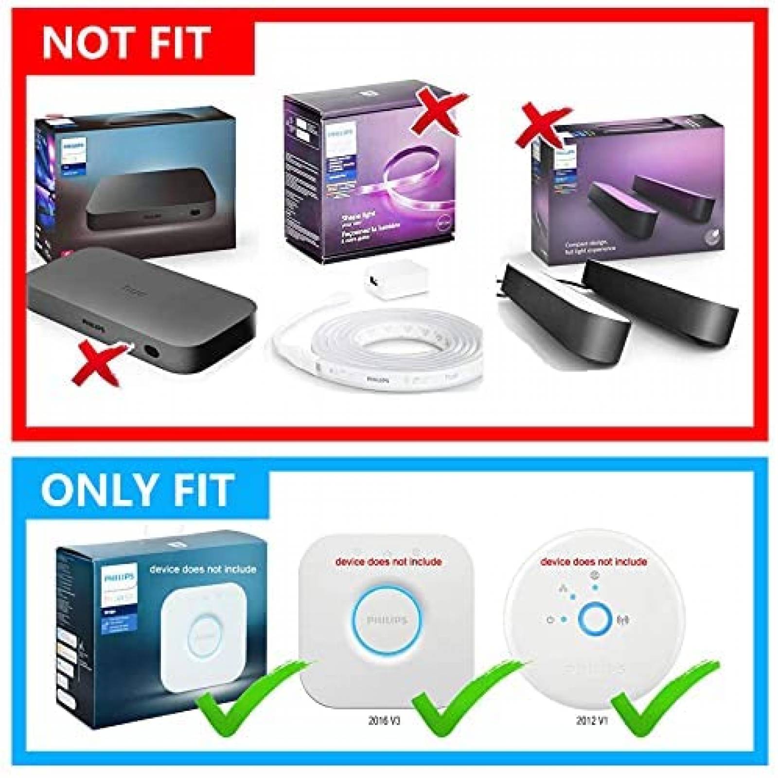 Cable VHBW para el adaptador de corriente Philips Hue Bridge