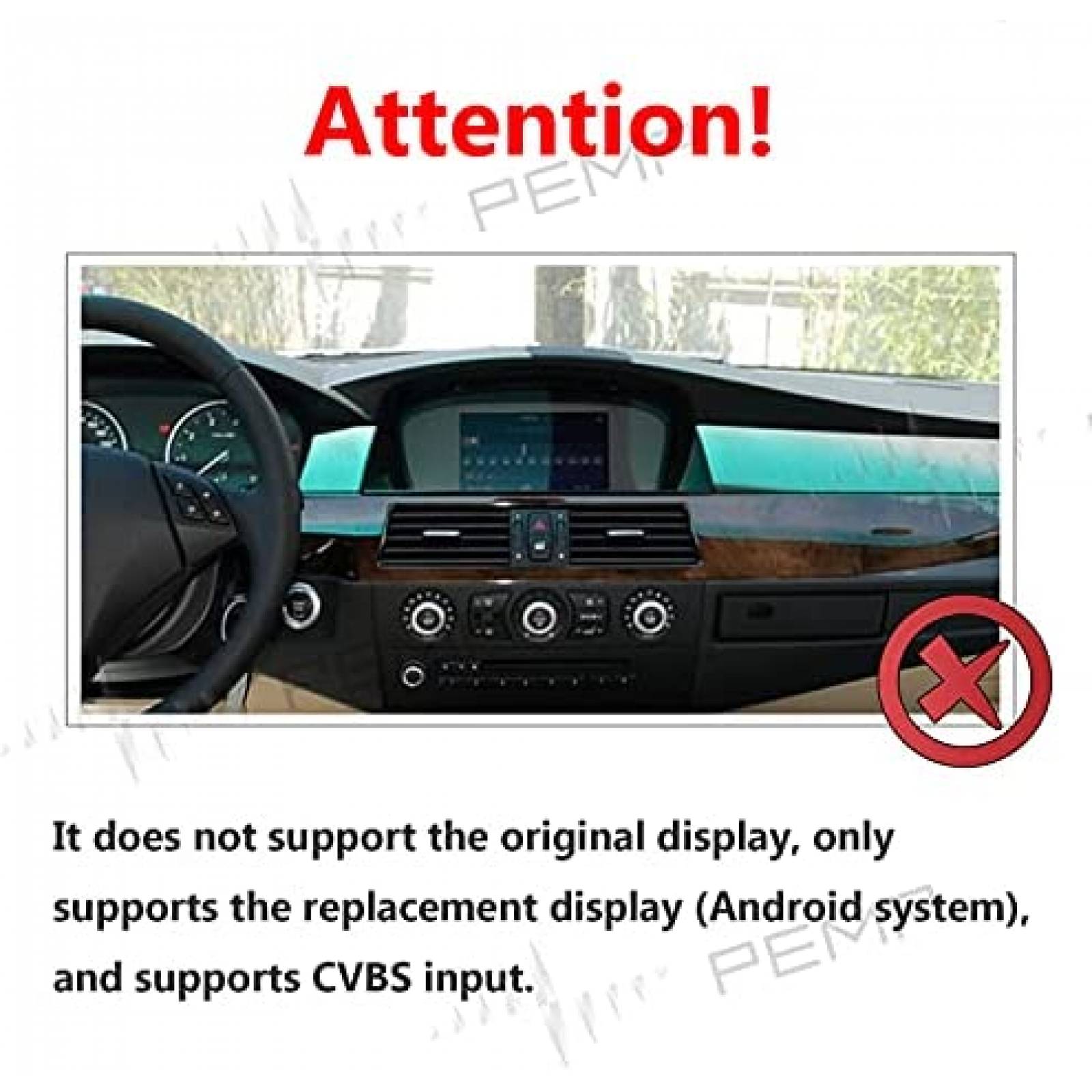 Camara Trasera para Auto PEMP AHD 1080P para BMW -Negro