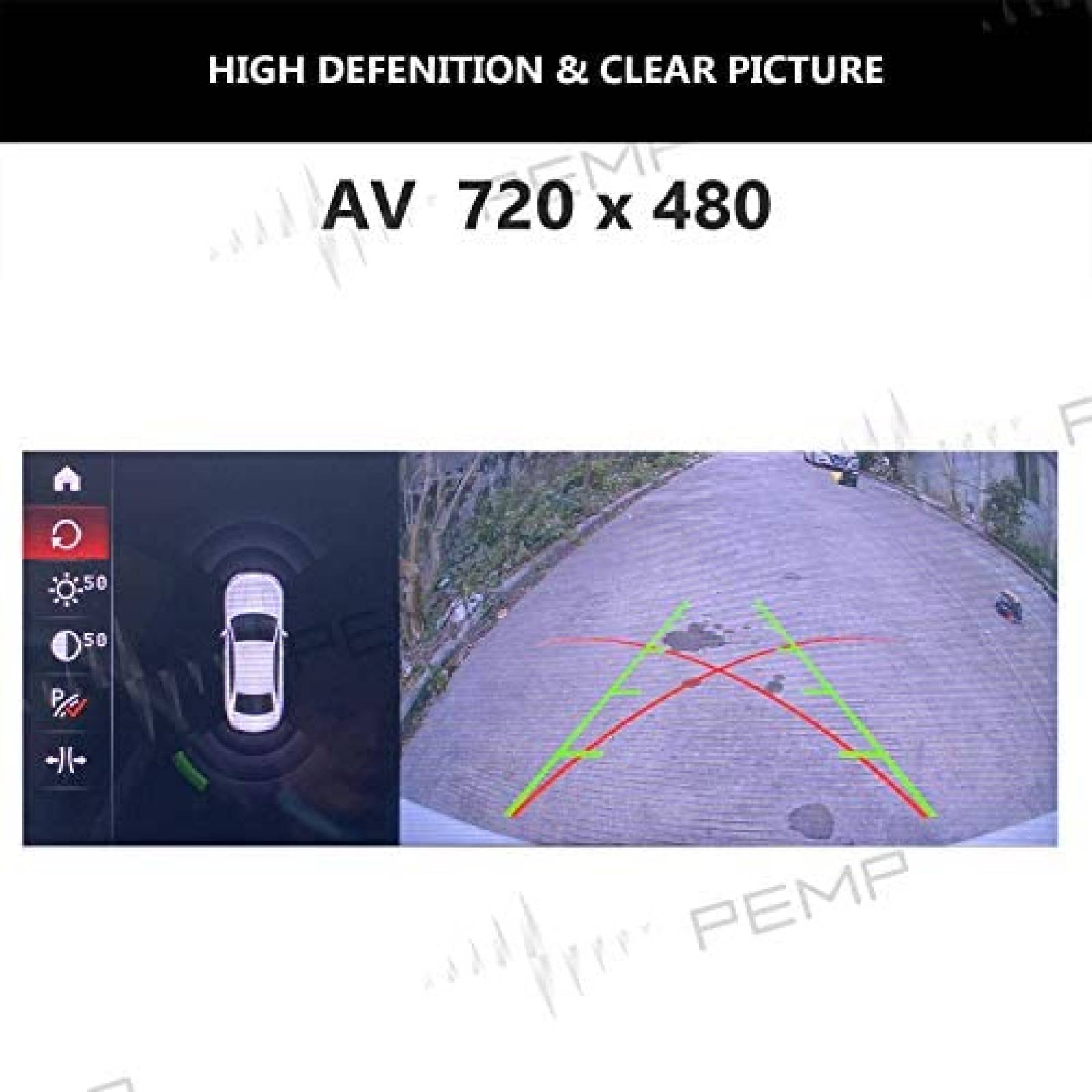 Camara Trasera para Auto PEMP AHD 1080P para BMW -Negro