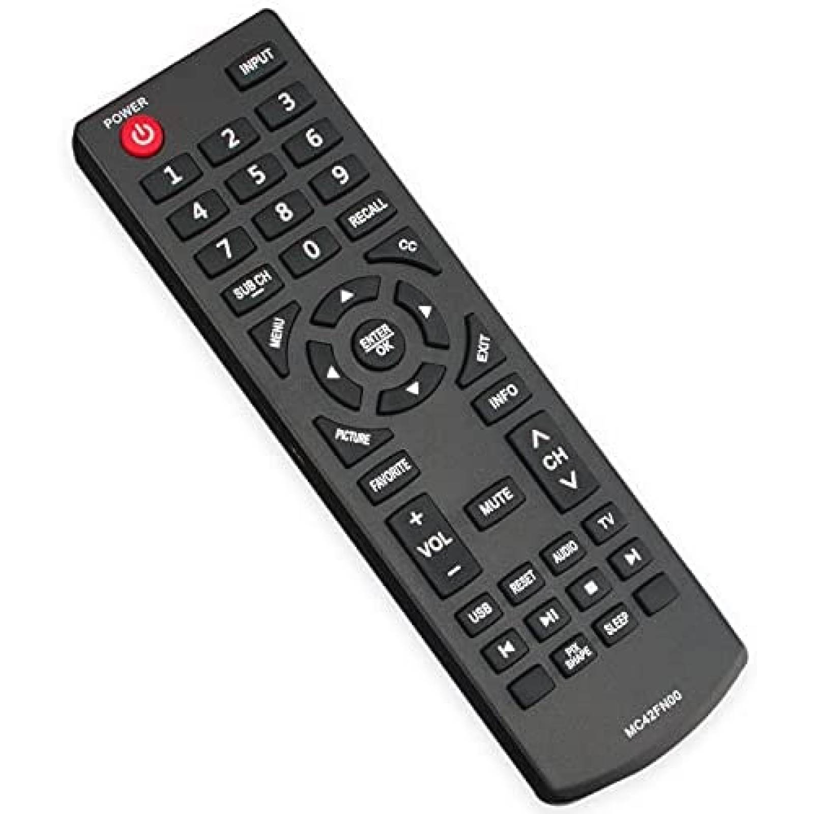 Control Remoto MC42FN00 para Samrt TV Sanyo -Negro