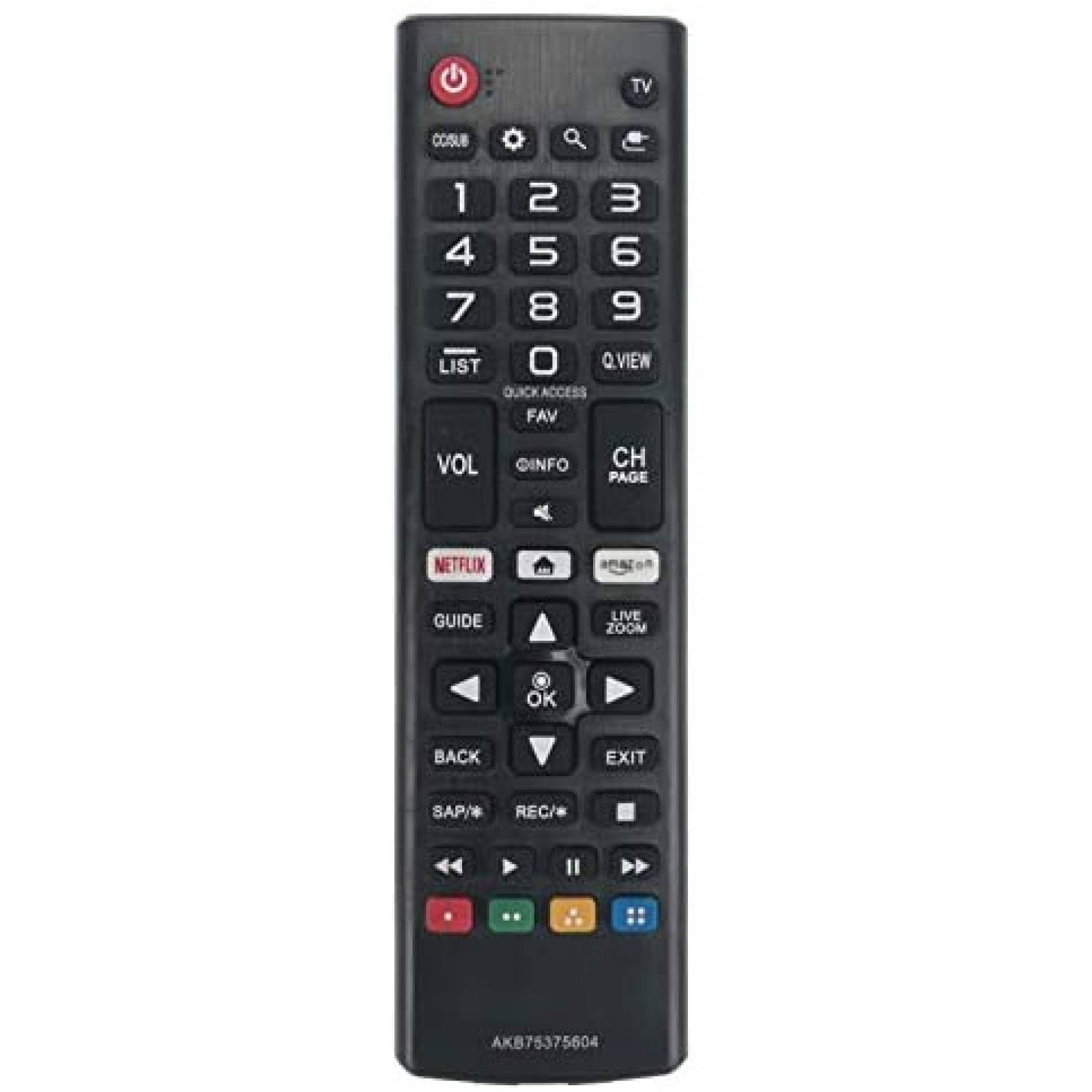 Control Remoto de TV PerFascin para LG Smart TV -Negro