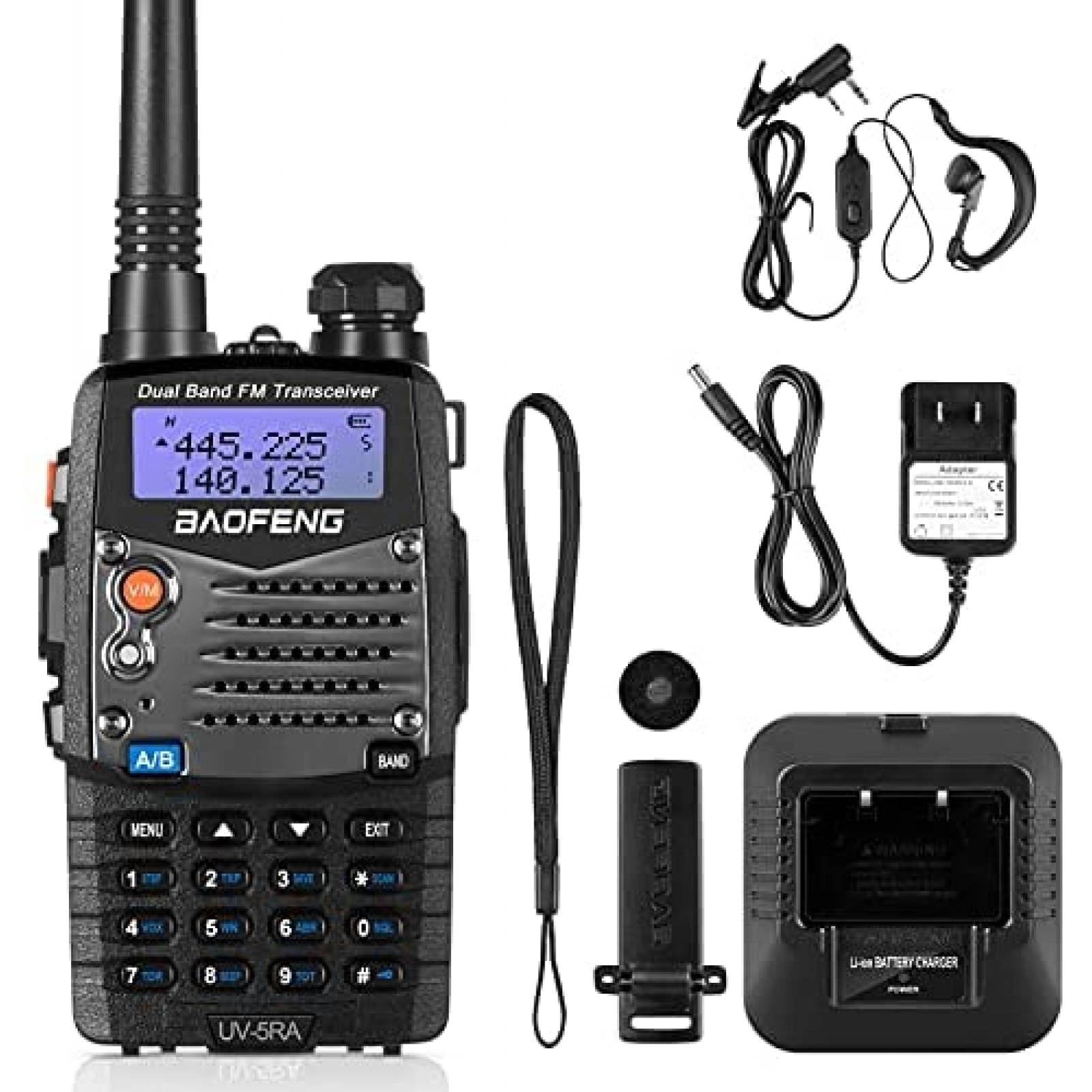 Radio Walkie Talkie BAOFENG UV-5R de 2100 mAh -Negro