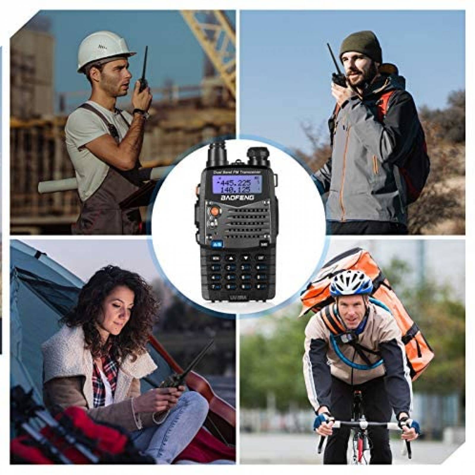 Radio Walkie Talkie BAOFENG UV-5R de 2100 mAh -Negro