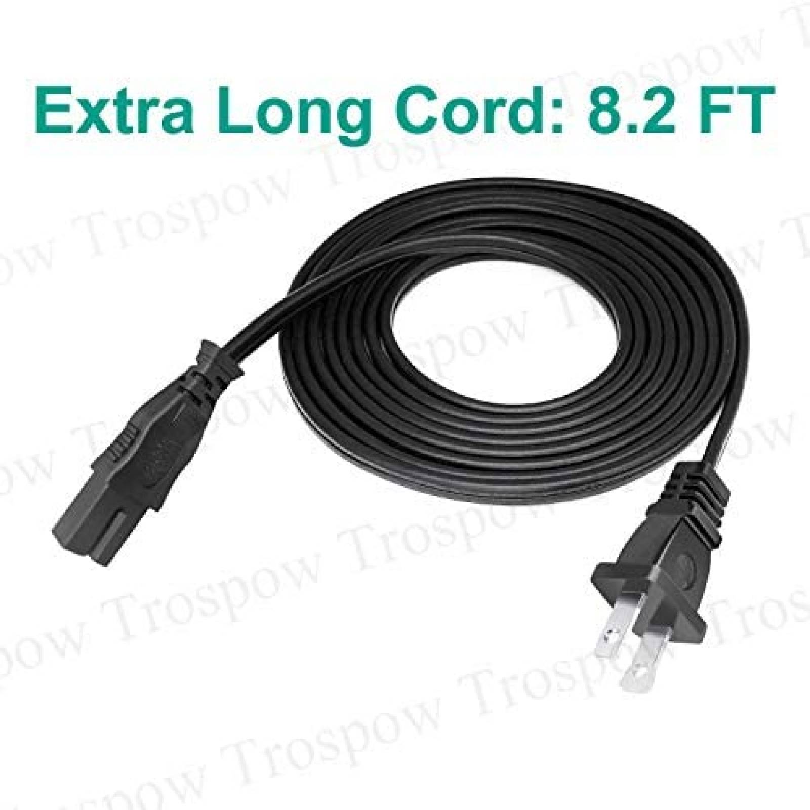 Cable de poder para television Vizio Trospow 8.2ft -Negro