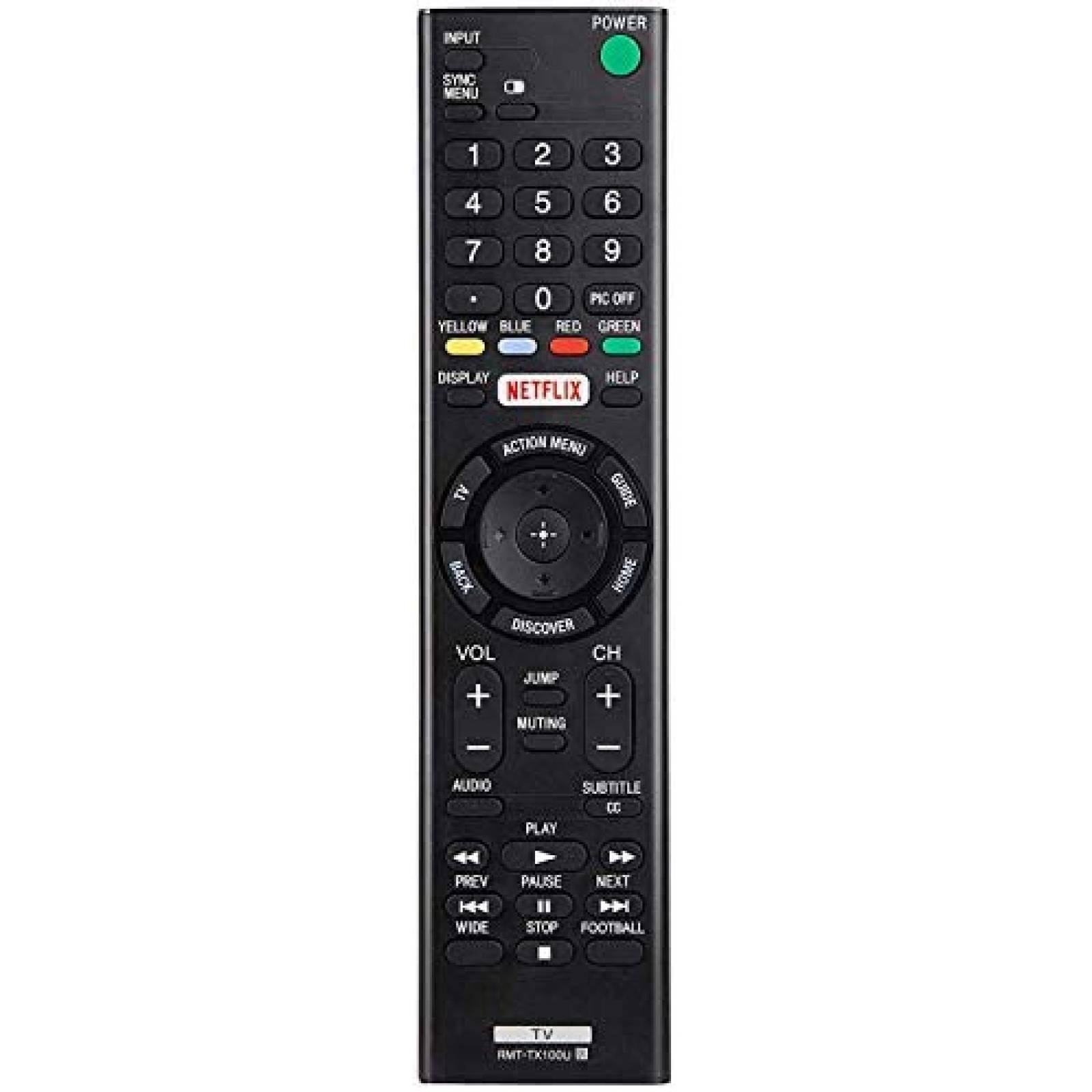 Control para Sony TV Elekapia RMT-TX100U baterias AAA -Negro