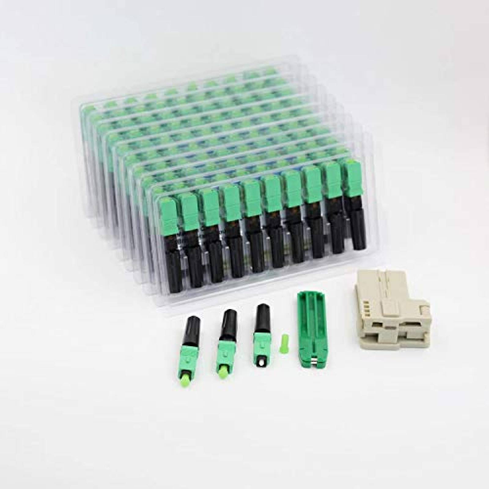 Conector de Fibra Optica LEITE SM 9/125 20 Pzs -Verde