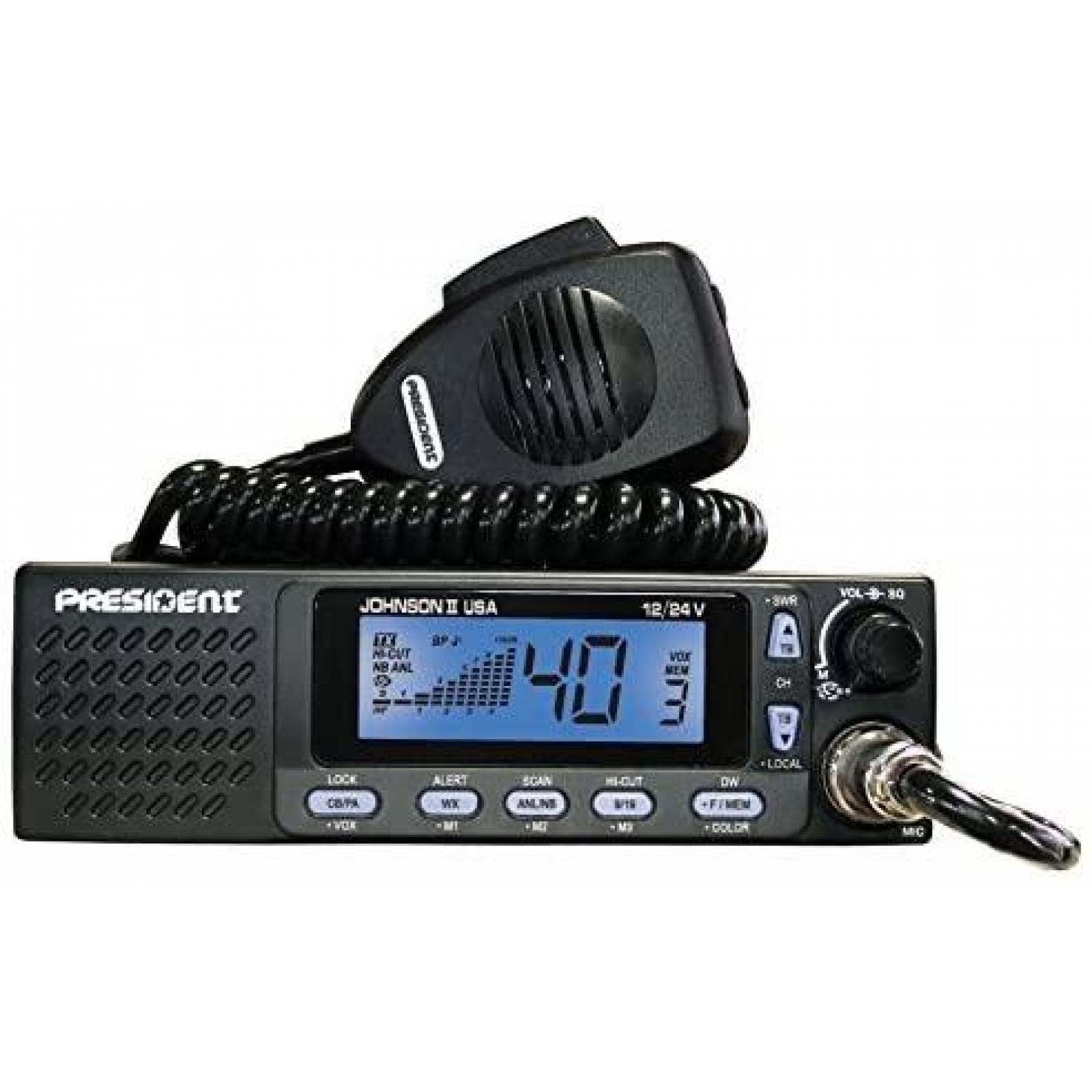 Radio BC President Electronics Johnson II de 40 Canales AM