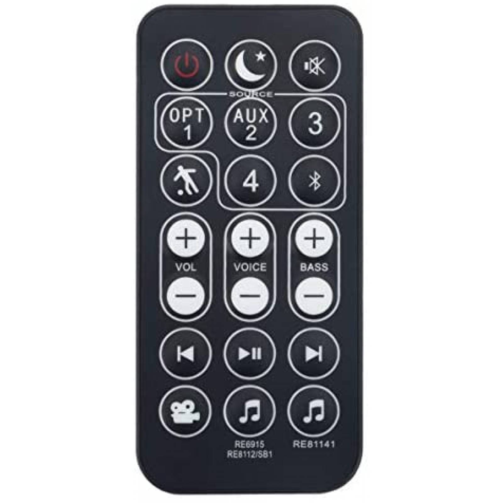 Control Remoto AULCMEET para Soundbar Polk Audio -Negro