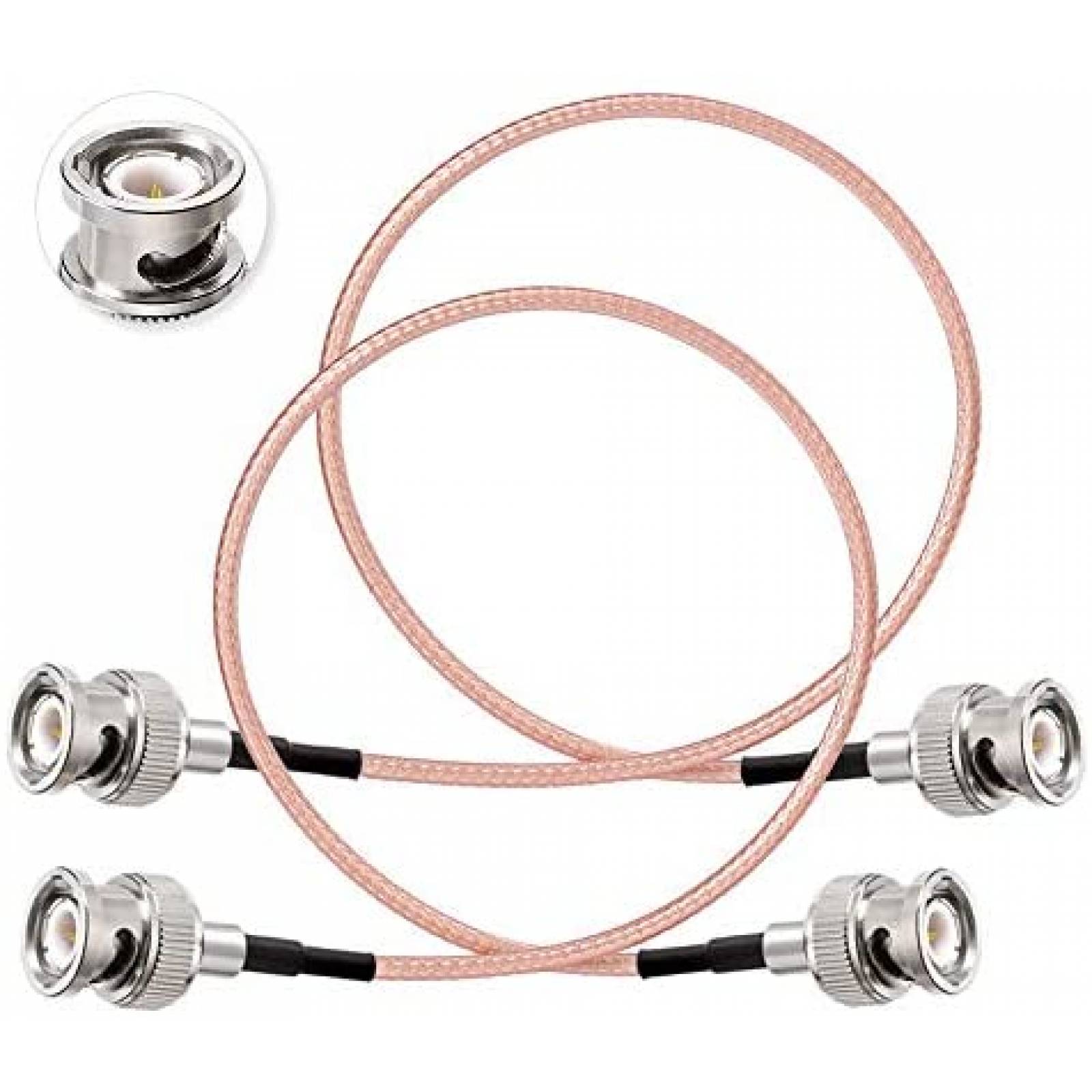 Paquete Cable Coaxial Superbat 1pzas 1ft Macho a Macho -Rosa