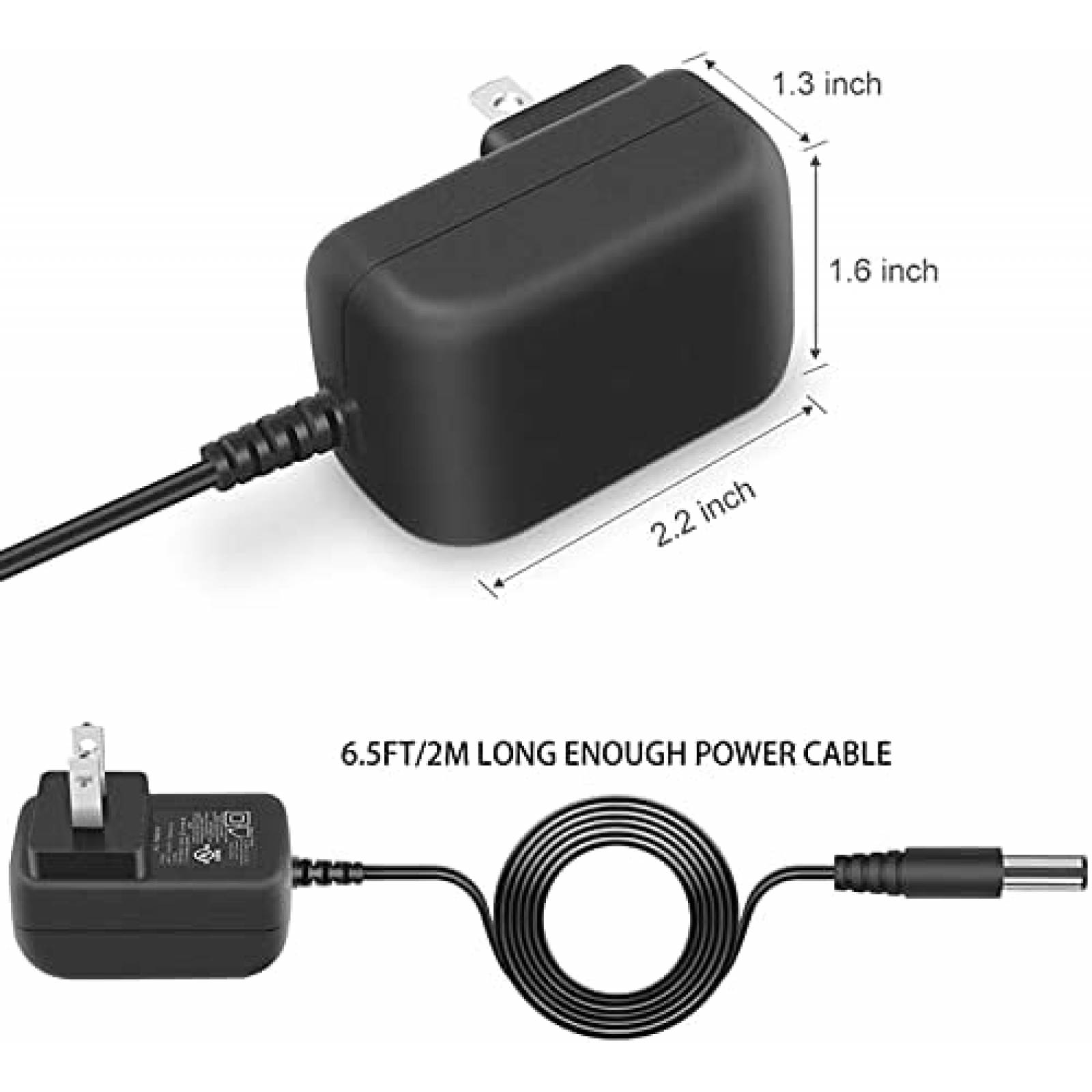 Cargador PERFEIDY Universal de 3 Voltios 6 ft -negro