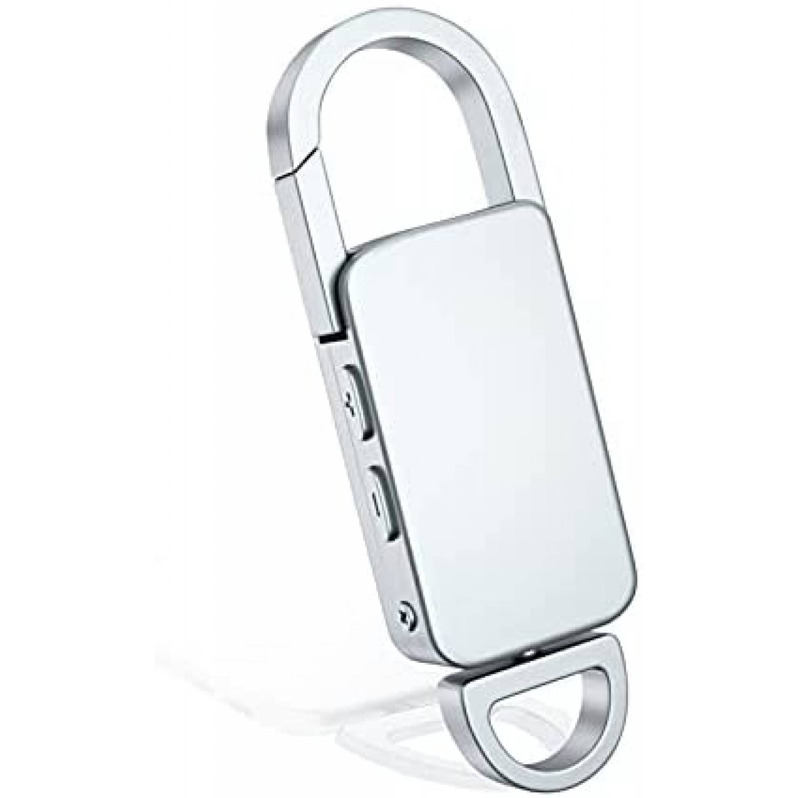 Grabador Voz seanme 64GB Reduccion Ruido Metal Llavero -Gris