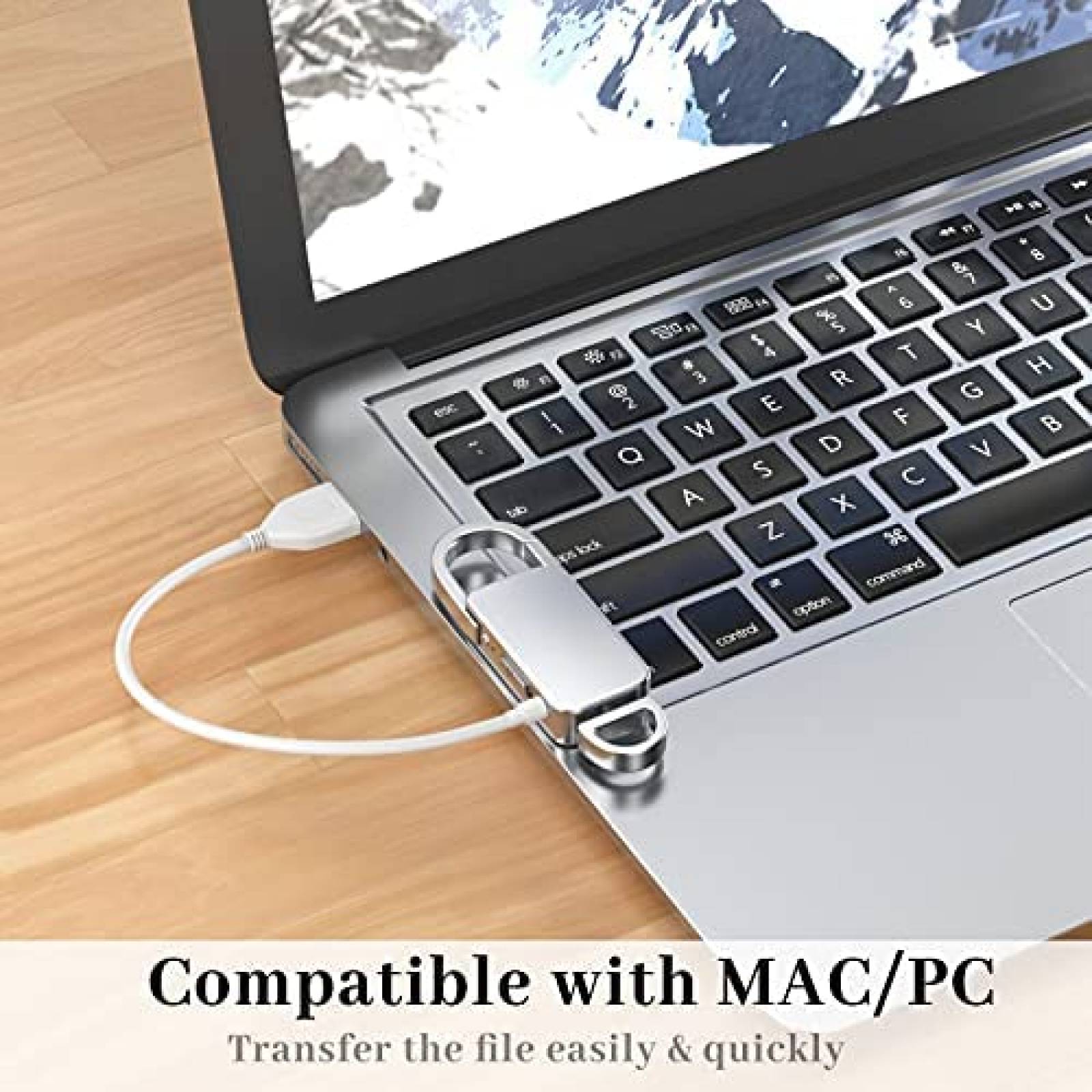 Grabador Voz seanme 64GB Reduccion Ruido Metal Llavero -Gris