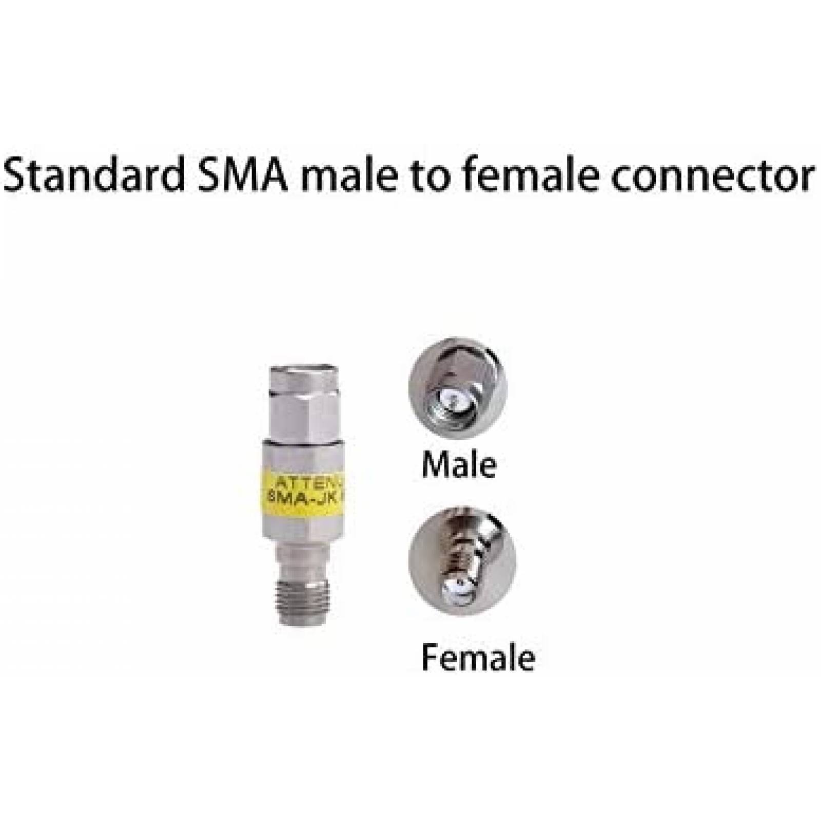 Atenuador ZDTECH 10dB DC a 6.0GHz 50Ohm 2W coaxial RF