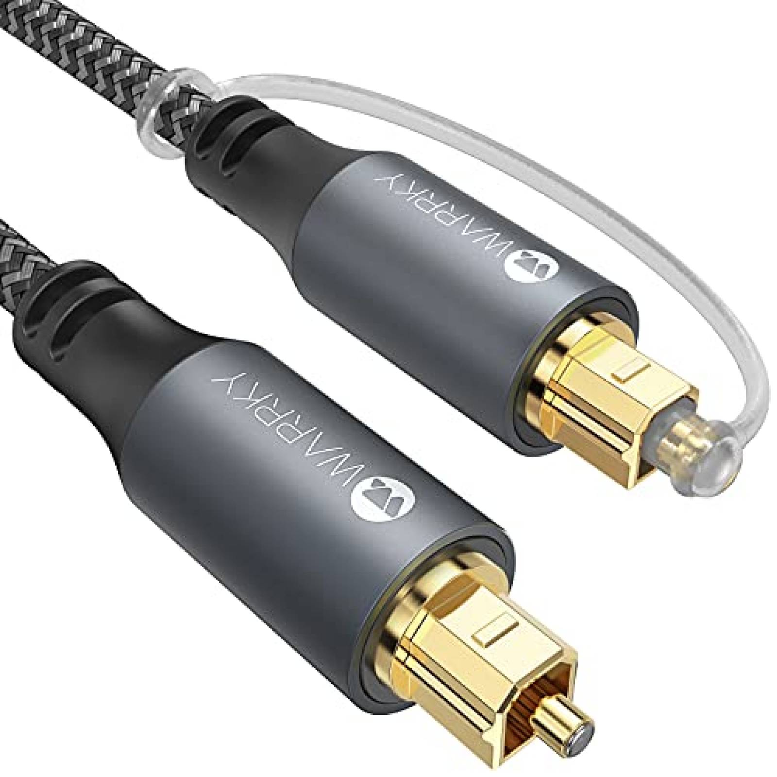 Cable optico de audio WARRKY de 5.9ft de fibra optica -Gris