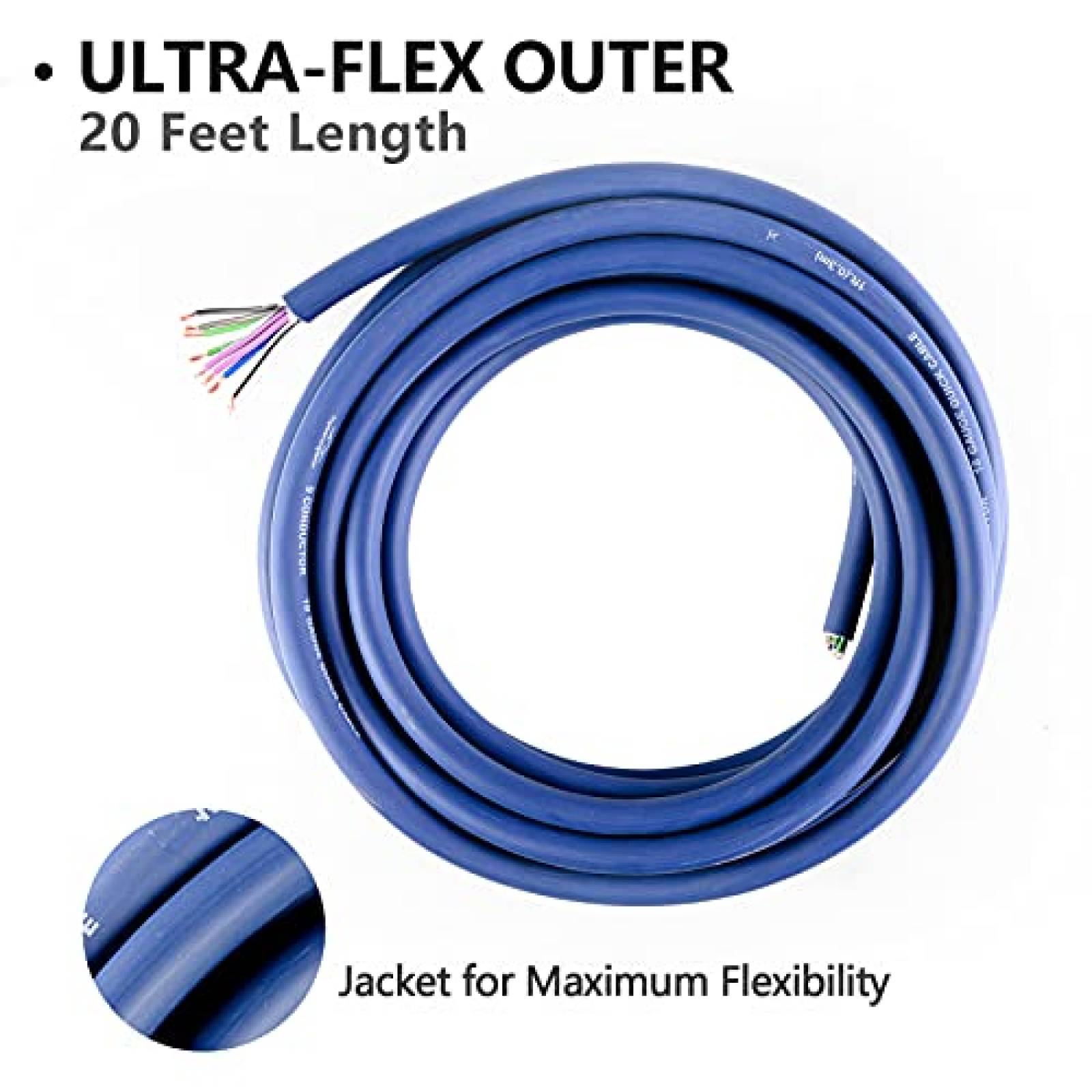 Cable de altavoz TOPSTRONGGEAR 9 conductores 18AWG 4 canales