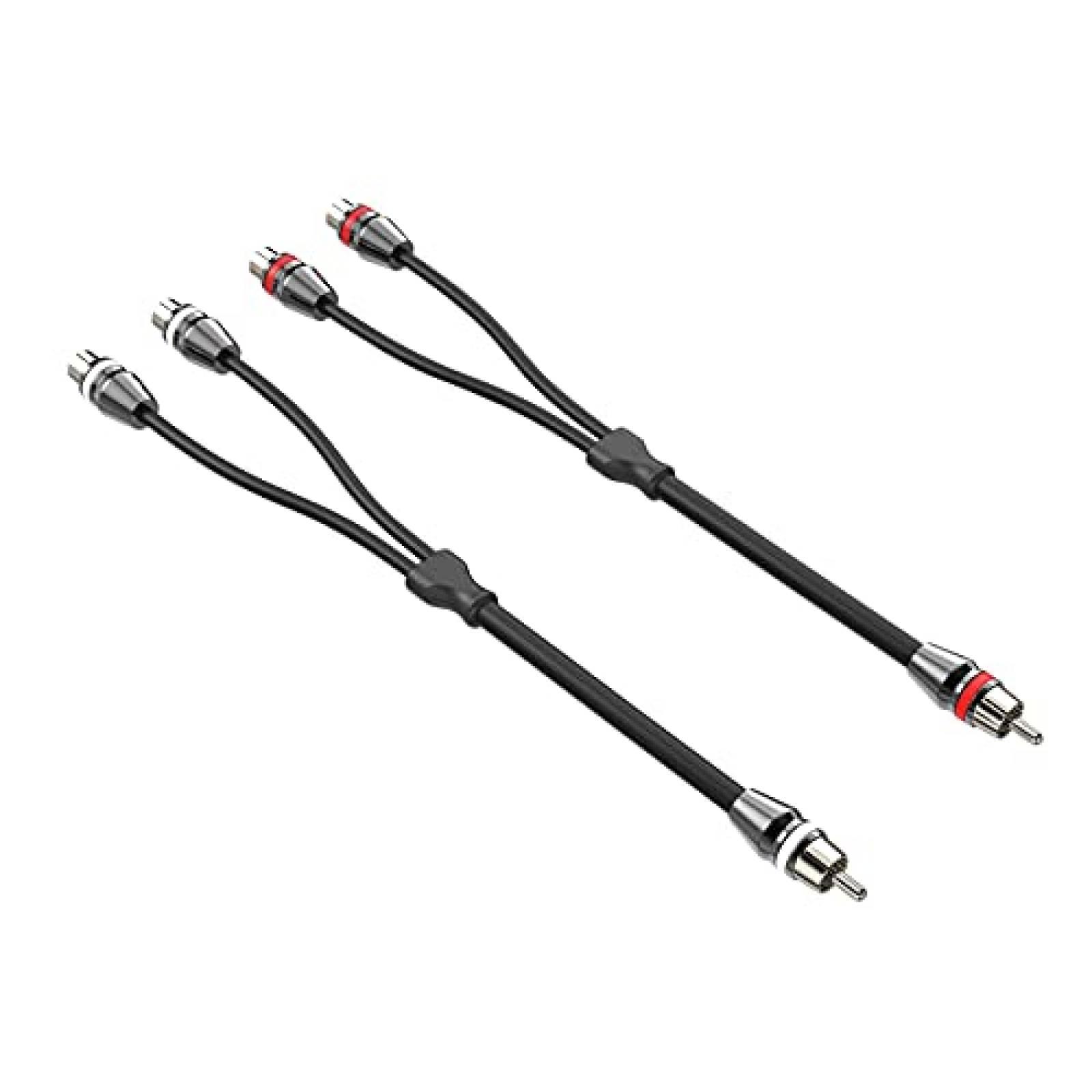 Pack cable RCA macho a hembra splitter ROCKRIX x2 1ft -Negro