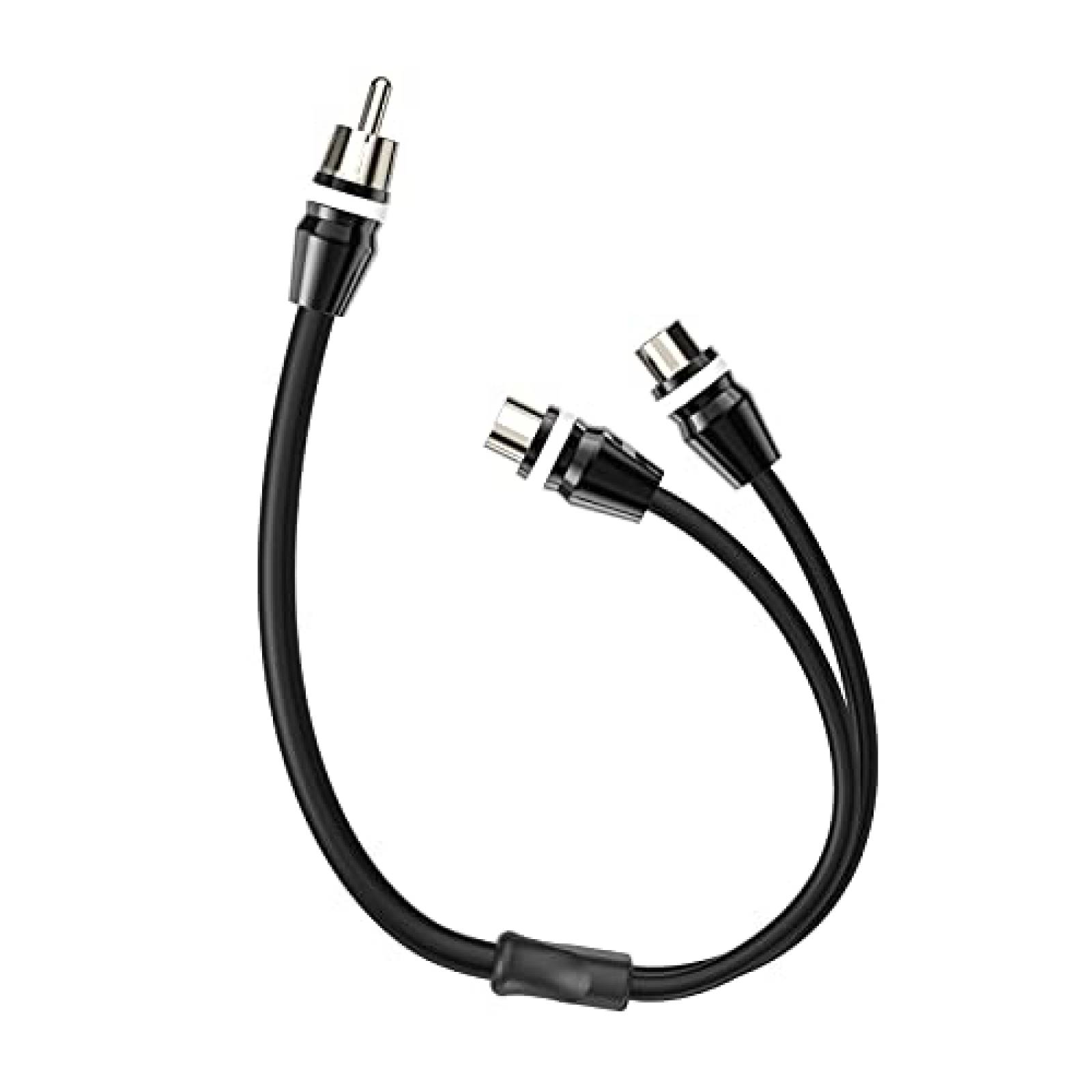 Pack cable RCA macho a hembra splitter ROCKRIX x2 1ft -Negro