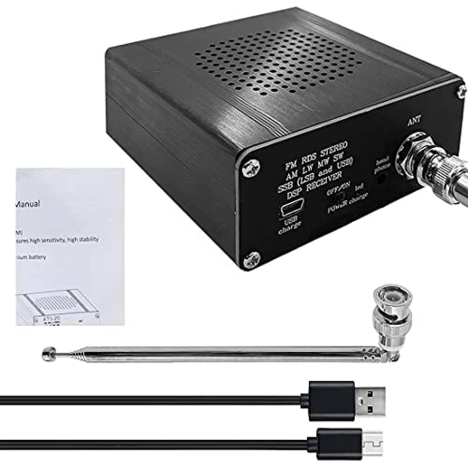 Radio TecMad Si4732 con FM AM 3.6 V 20 metros -Negro