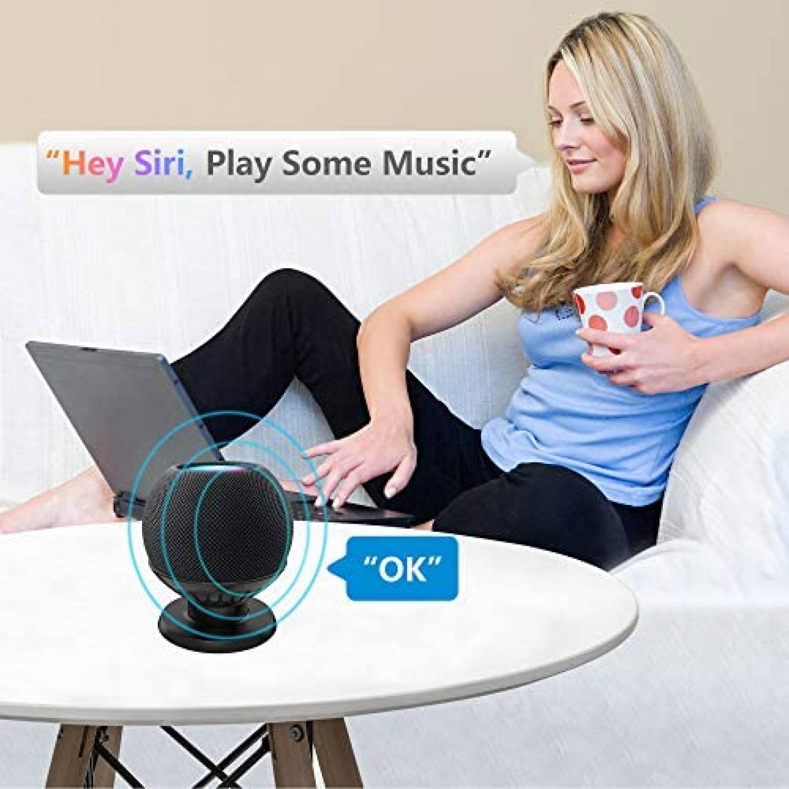 Stand de Mesa PlusAcc de Plastico para HomePod Mini -Negro