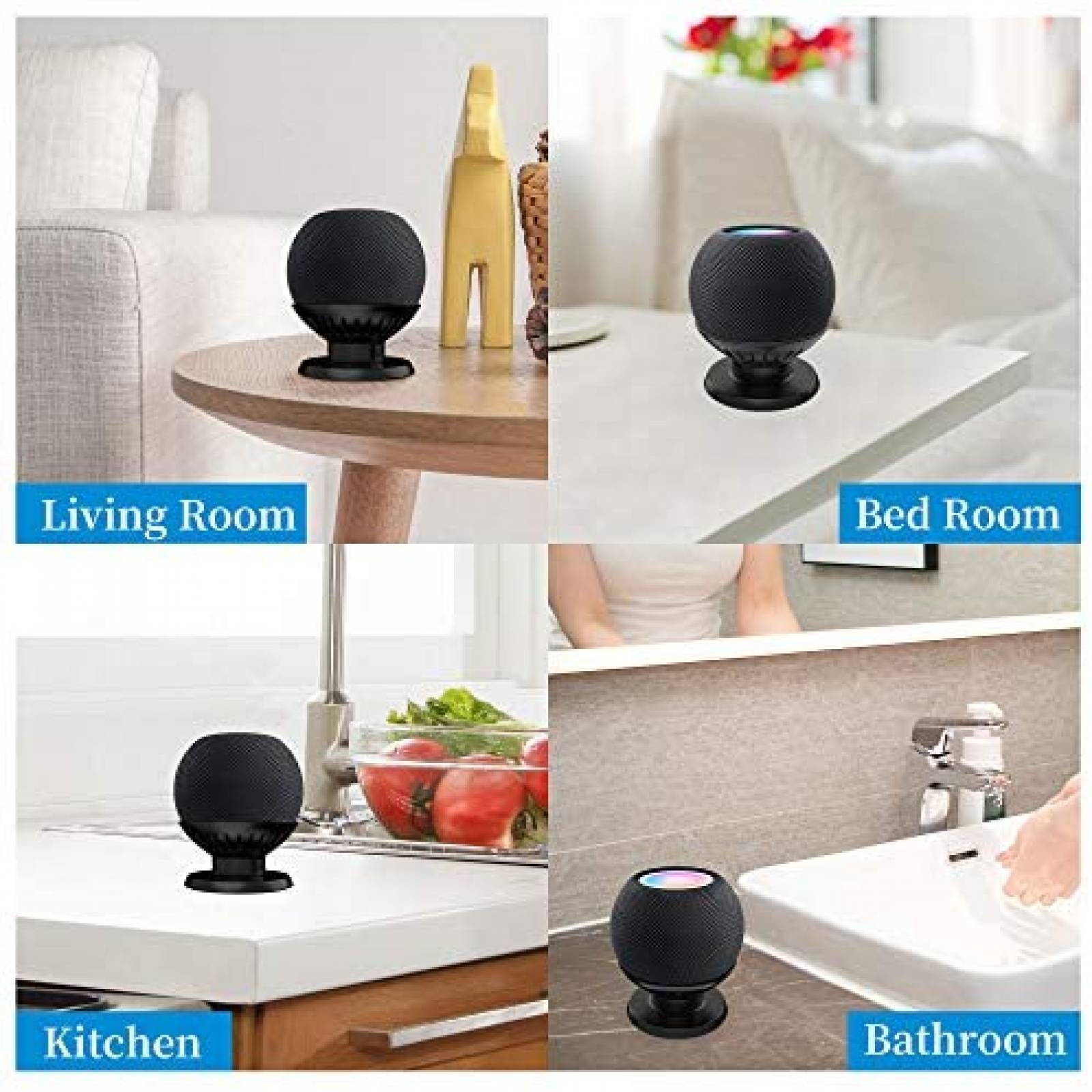 Stand de Mesa PlusAcc de Plastico para HomePod Mini -Negro