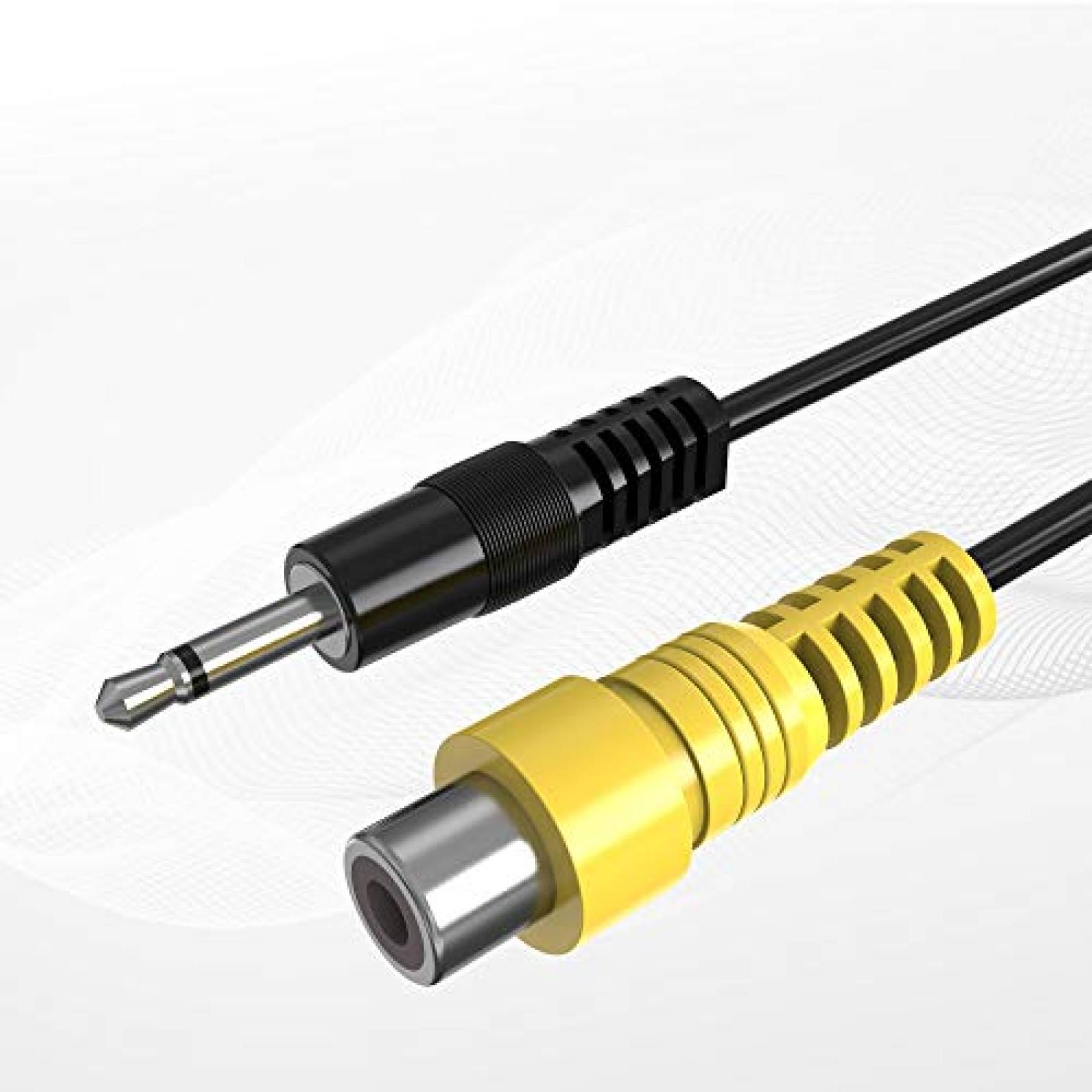 Cable 3.5mm macho a RCA hembra RFAdapter de 7" -Negro