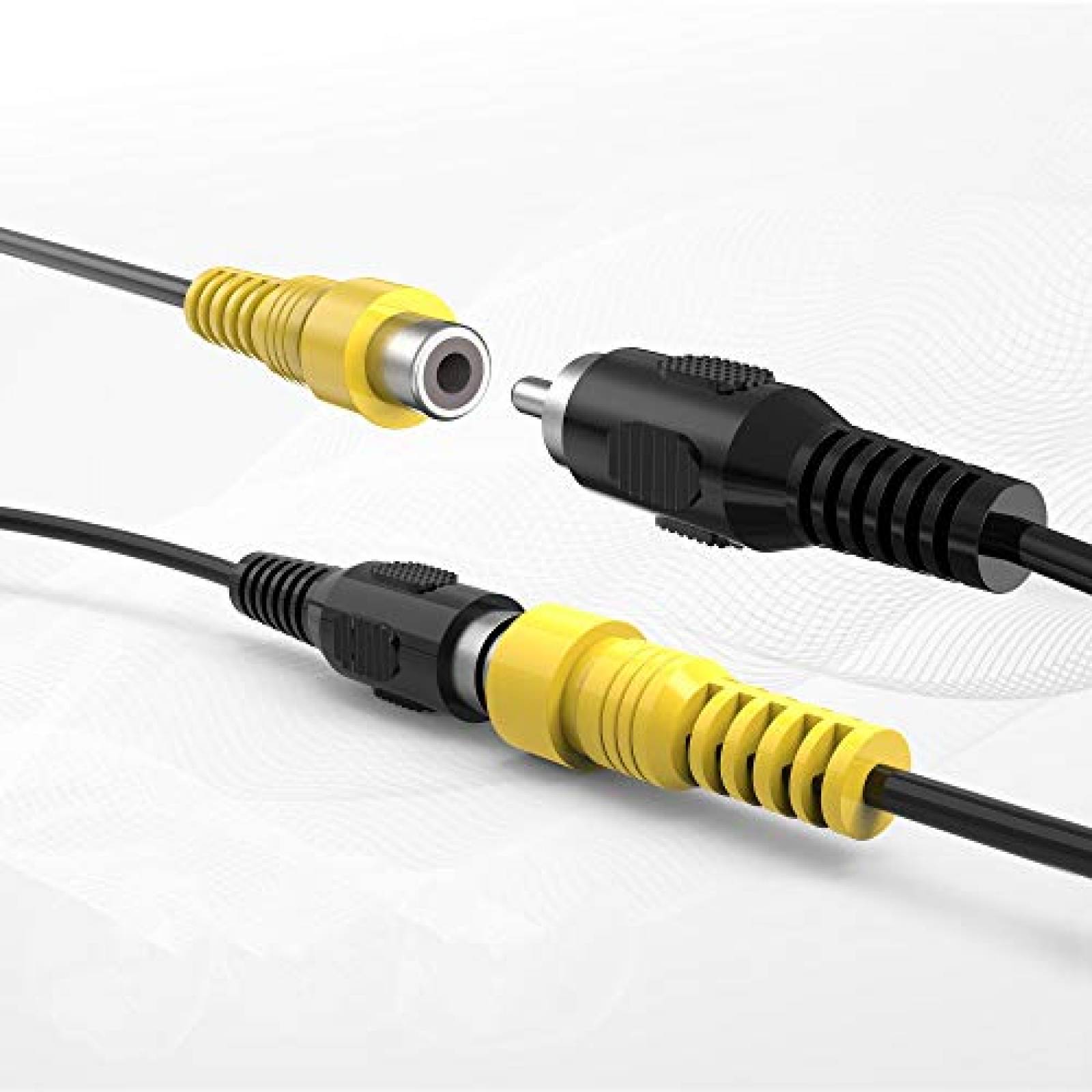 Cable 3.5mm macho a RCA hembra RFAdapter de 7" -Negro