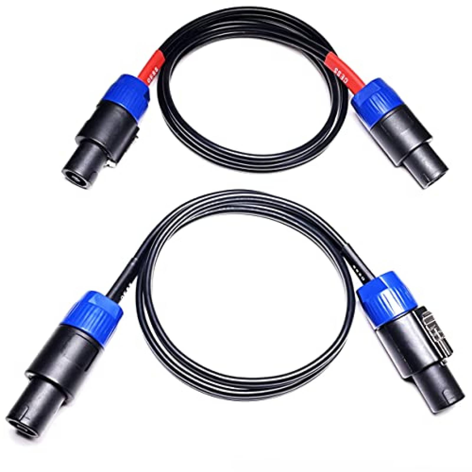 Cables CNCESS 2pzas 3ft Conector Speakon Macho a Macho -Azul