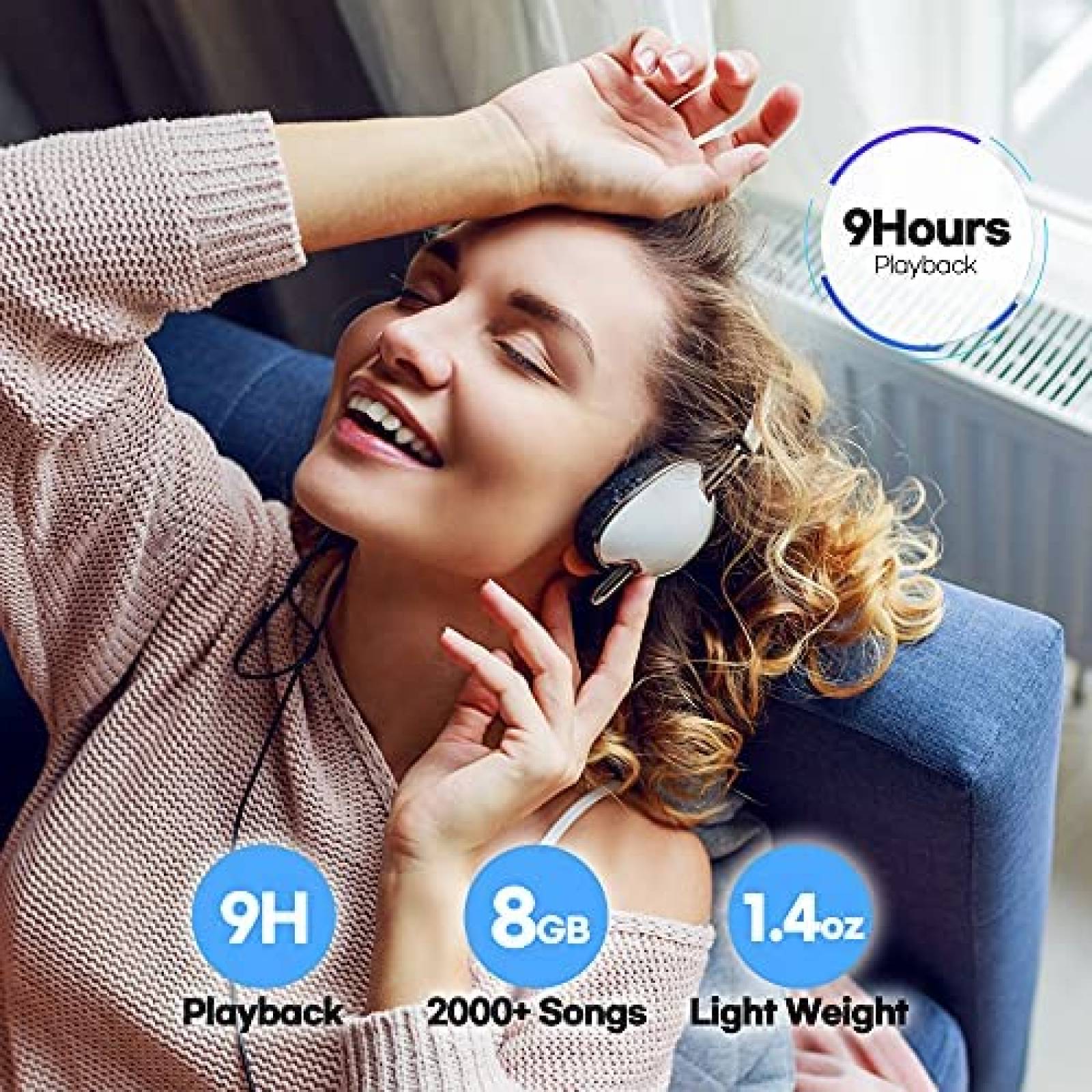 Reproductor 8BEAT Casete Retro MP3 Portatil 8 GB -Negro