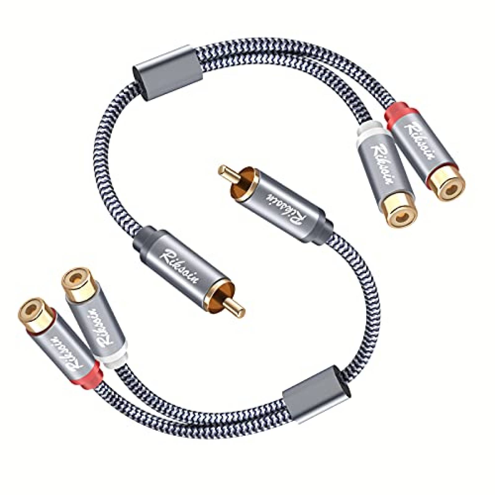 Cable Audio 2 Rca A 2 Rca Reforzado 2 Metros