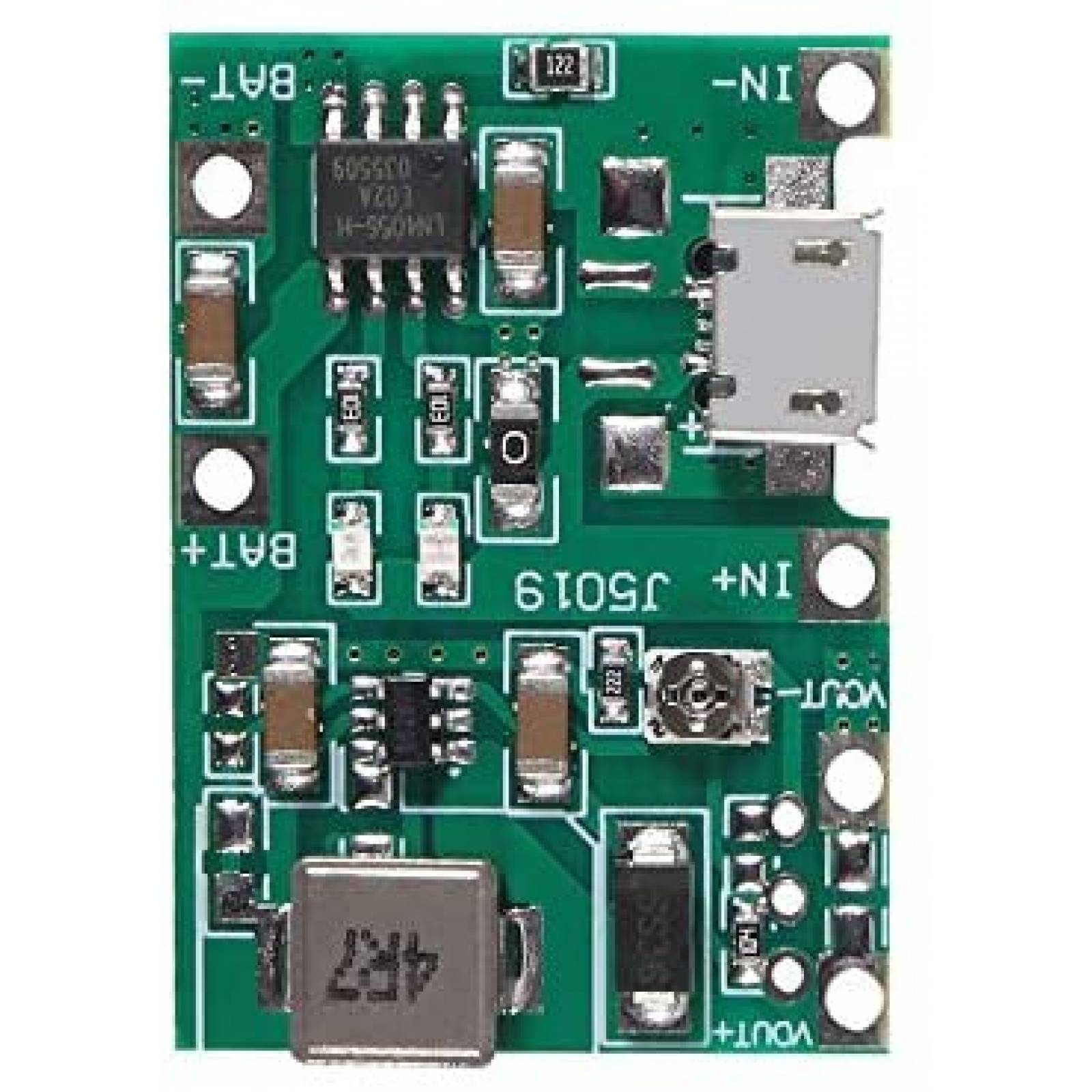 Tabla Carga Atnsinc 5 unidades 3.7V Litio Ajustable -Verde