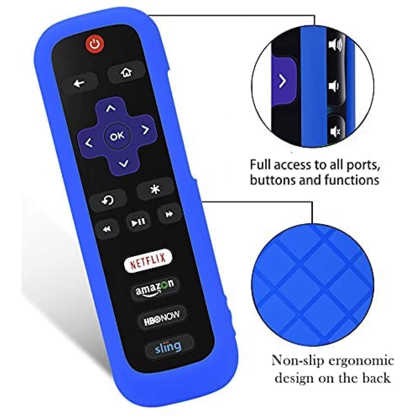Fundas para Roku Lambcare 4 piezas para control remoto