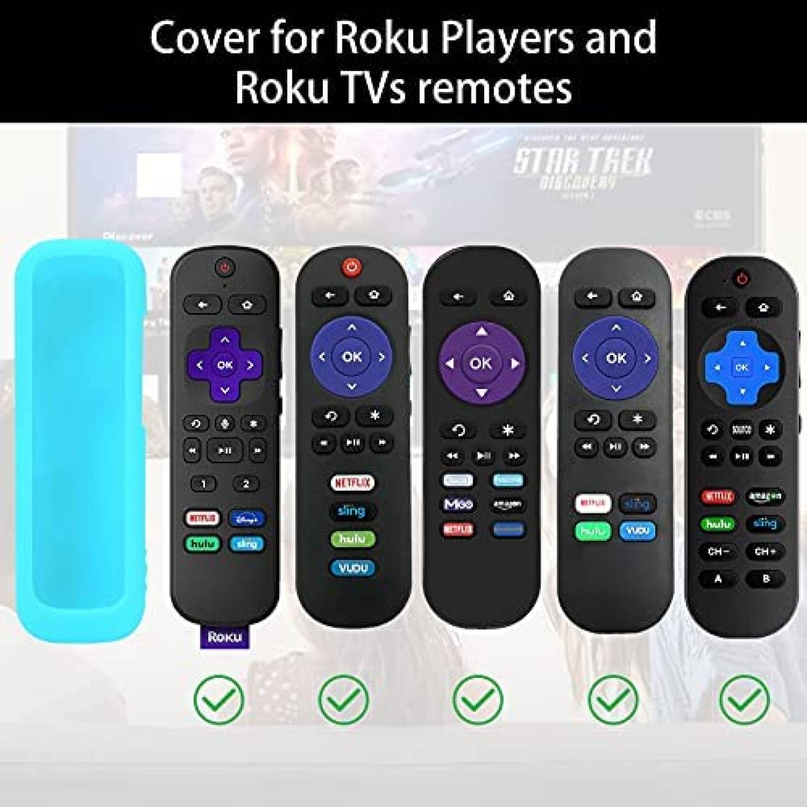 Fundas para Roku Lambcare 4 piezas para control remoto