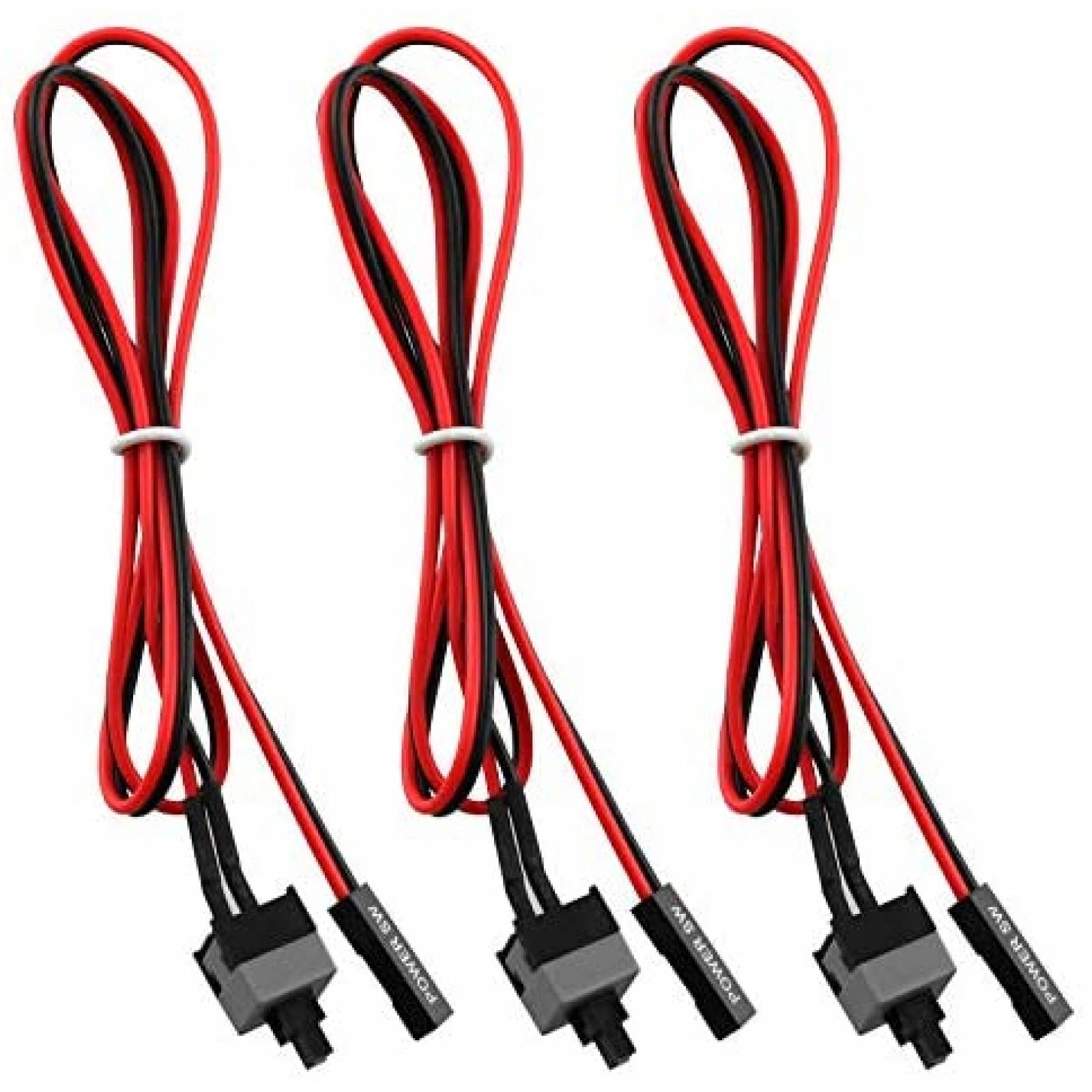Paquete Cables AXLIZER 3pzas 50cm para Placa Base -Rojo