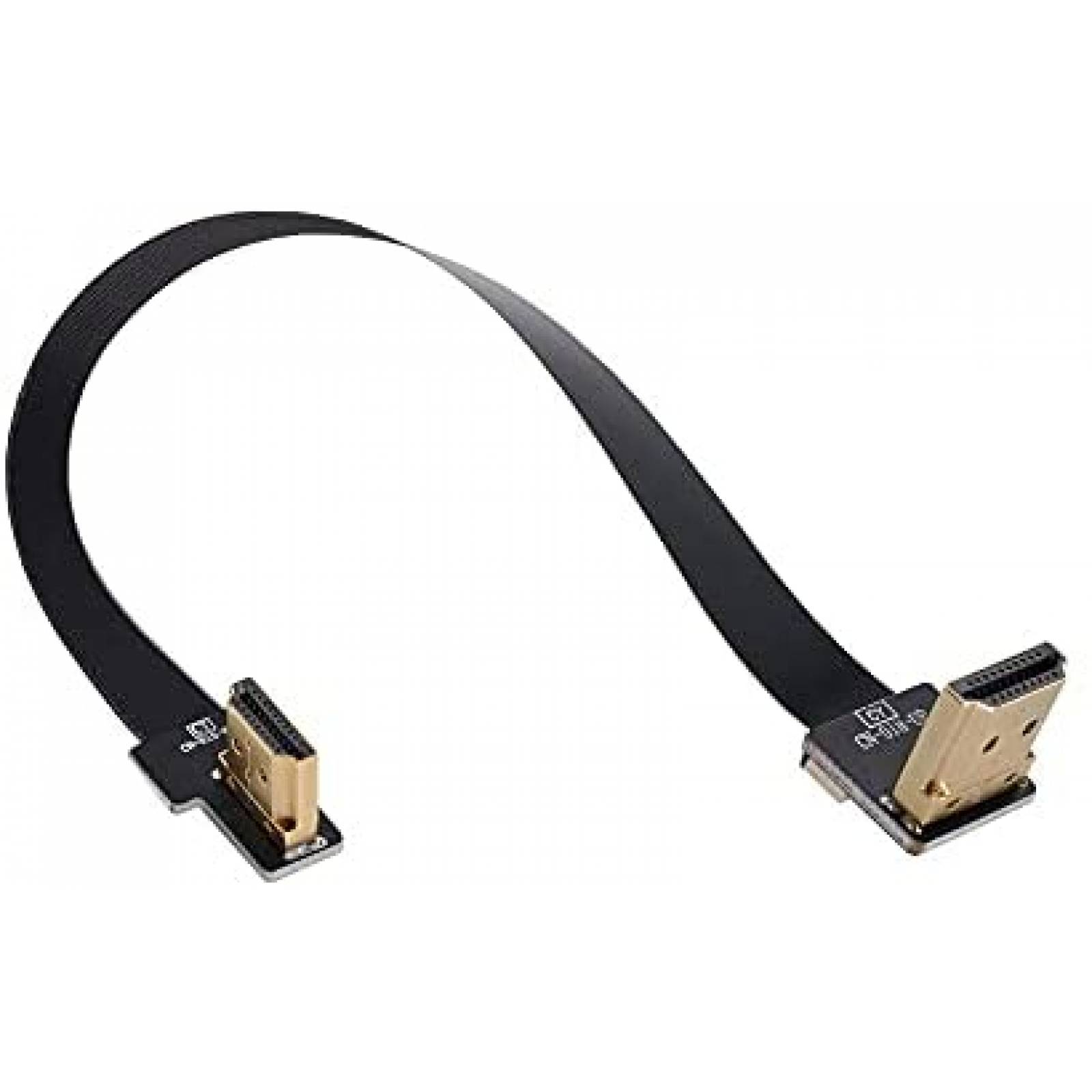 Cable Plano Xiwai CYFPV HDMI Dual de 90 80cm -Negro