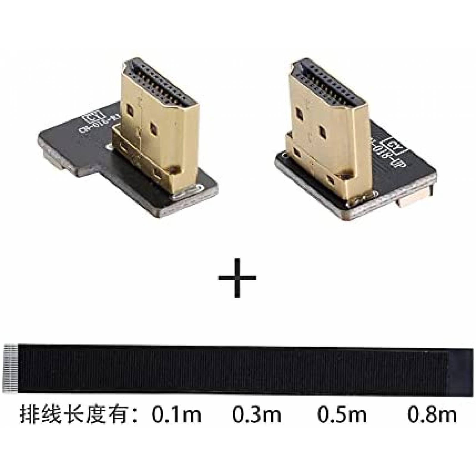 Cable Plano Xiwai CYFPV HDMI Dual de 90 80cm -Negro