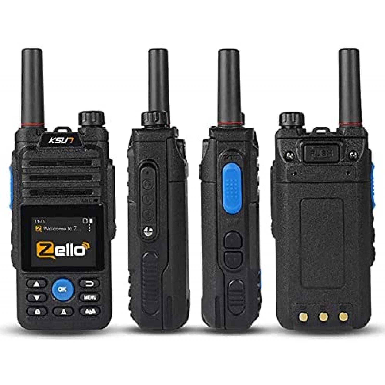 Walkie talkie KSUN Zello ZL10 100 millas 35 dB -Negro