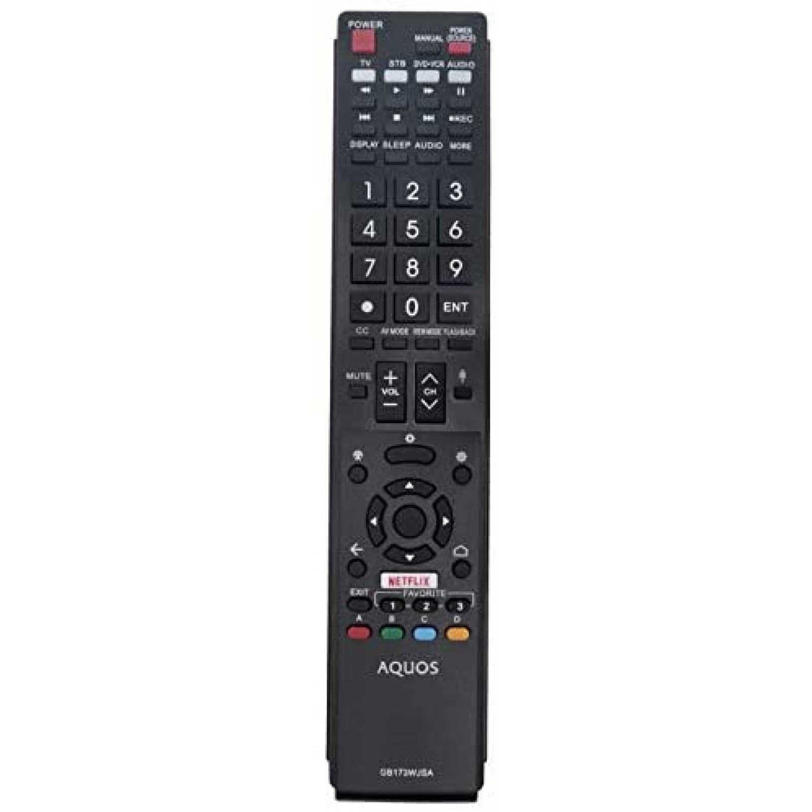Control Remoto AIDITIYMI para Sharp Aquos TV -Negro