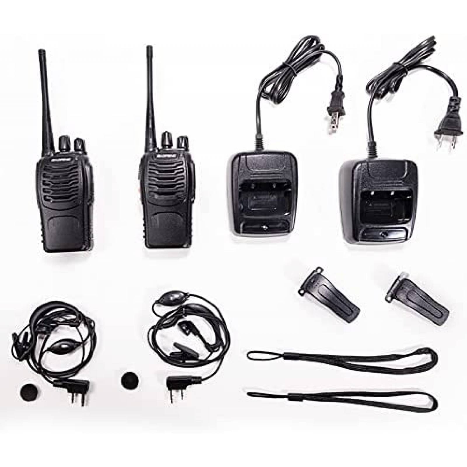 Paquete Radio de Dos Vias Nicama 2pzas con 16 Canales -Negro