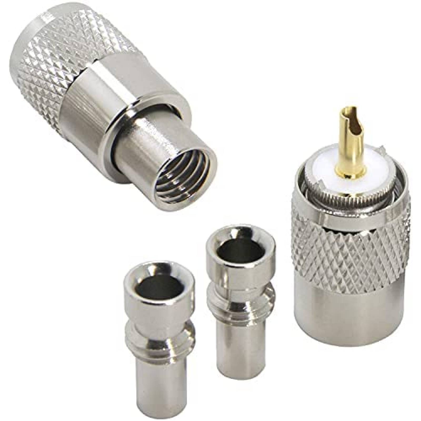 Conector Coaxial Gagool PL259 para RG58 4 Pzs -Plata