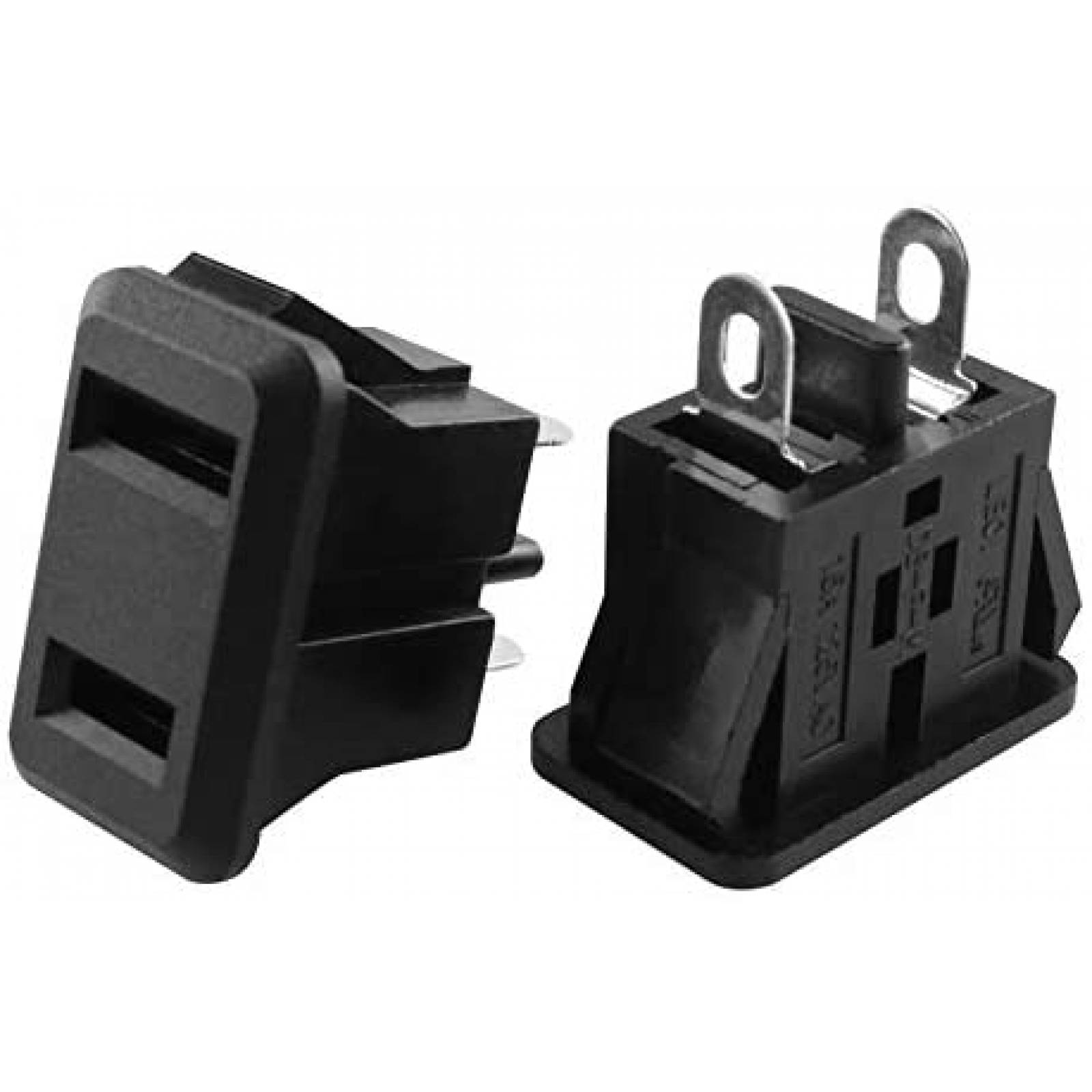 Enchufe Clavija AXLIZER AC 2 pines Plastico Terminal -Negro