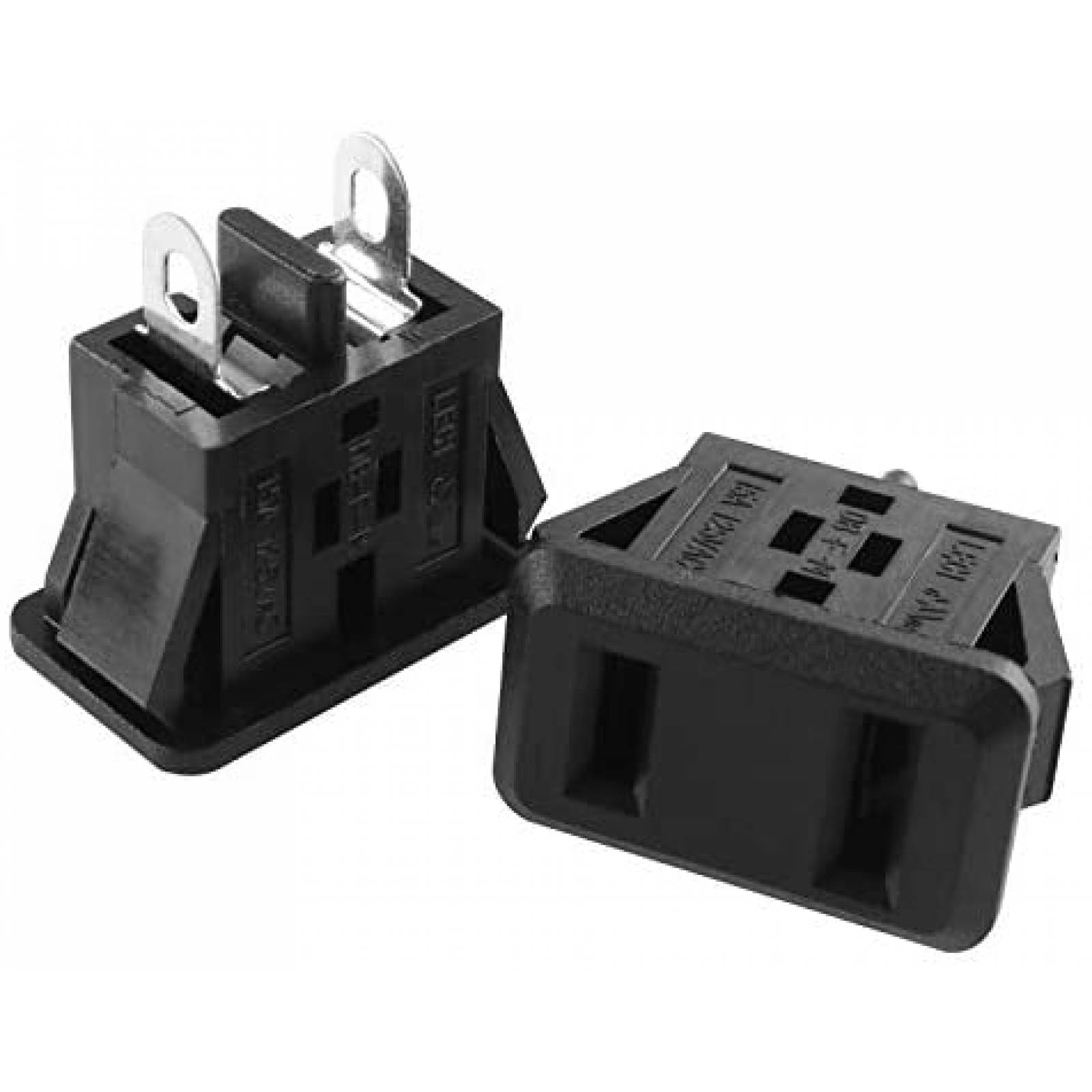 Enchufe Clavija AXLIZER AC 2 pines Plastico Terminal -Negro