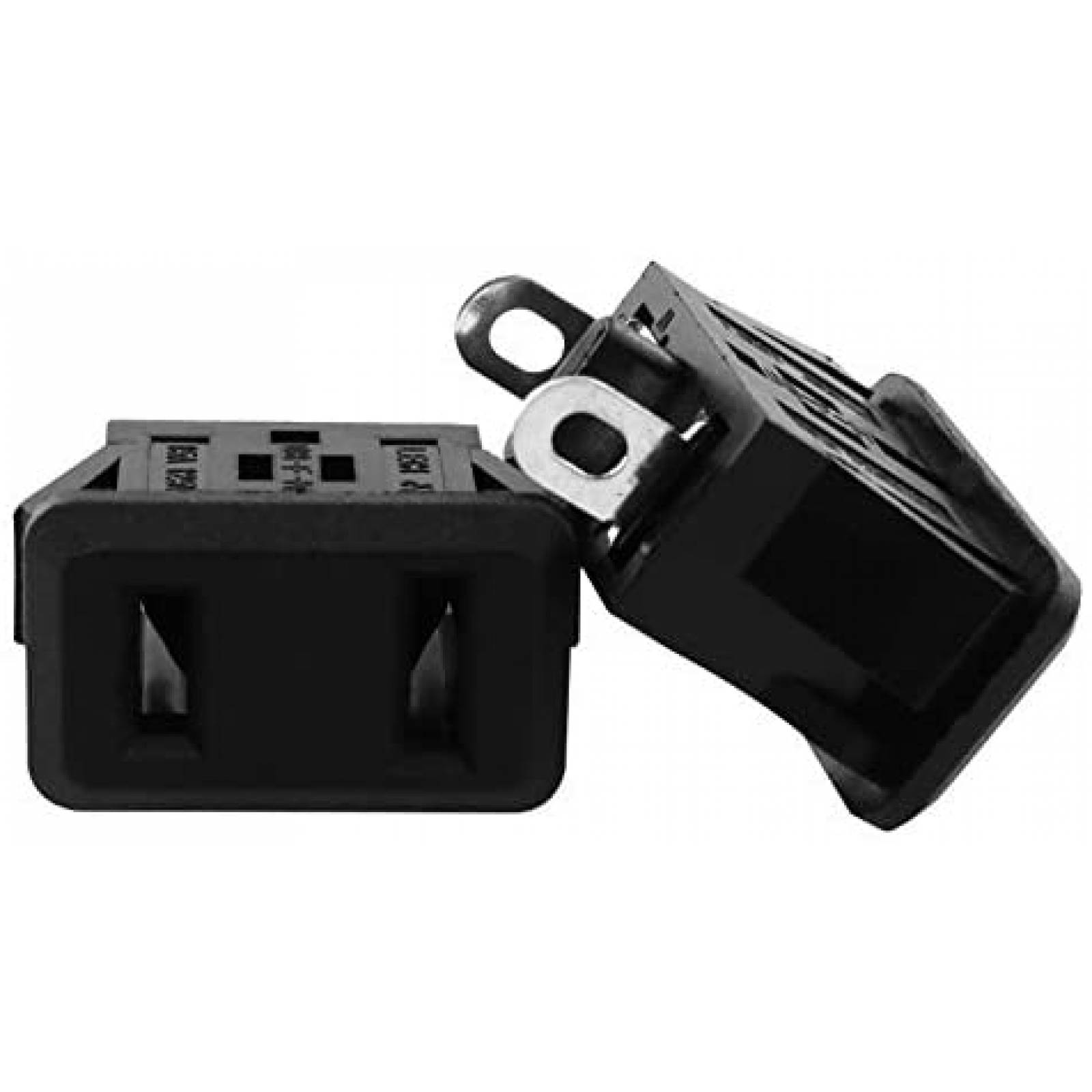 Enchufe Clavija AXLIZER AC 2 pines Plastico Terminal -Negro